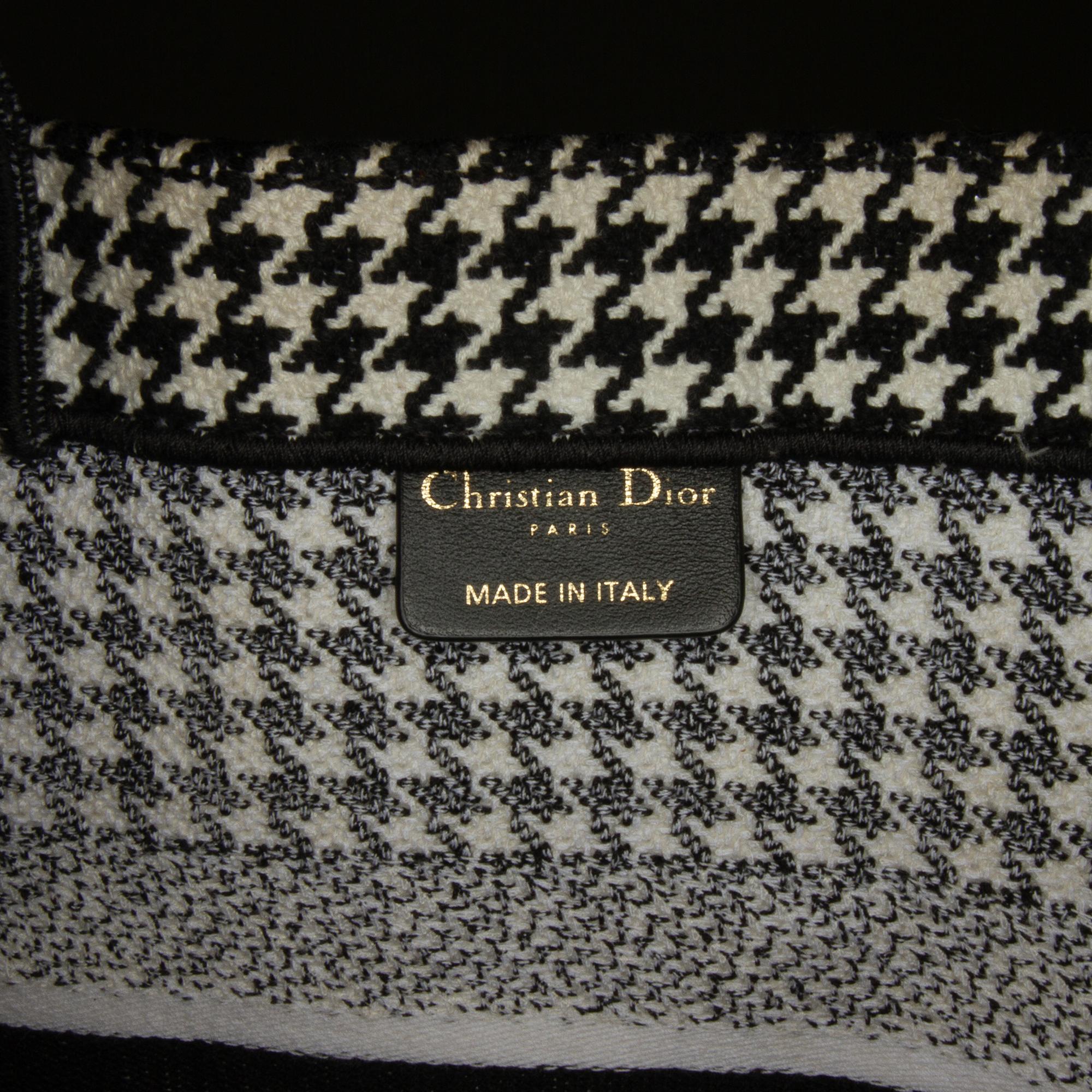 Dior Medium Houndstooth Book Tote (SHG-pPdPtp)