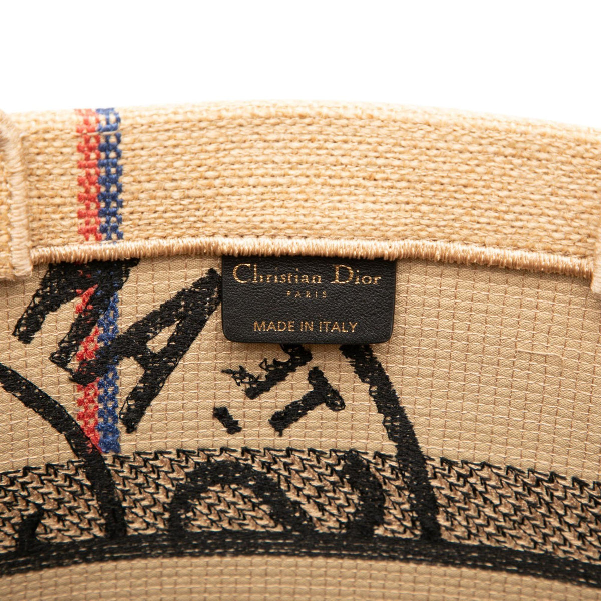 Dior Medium Jute Embroidered Book Tote