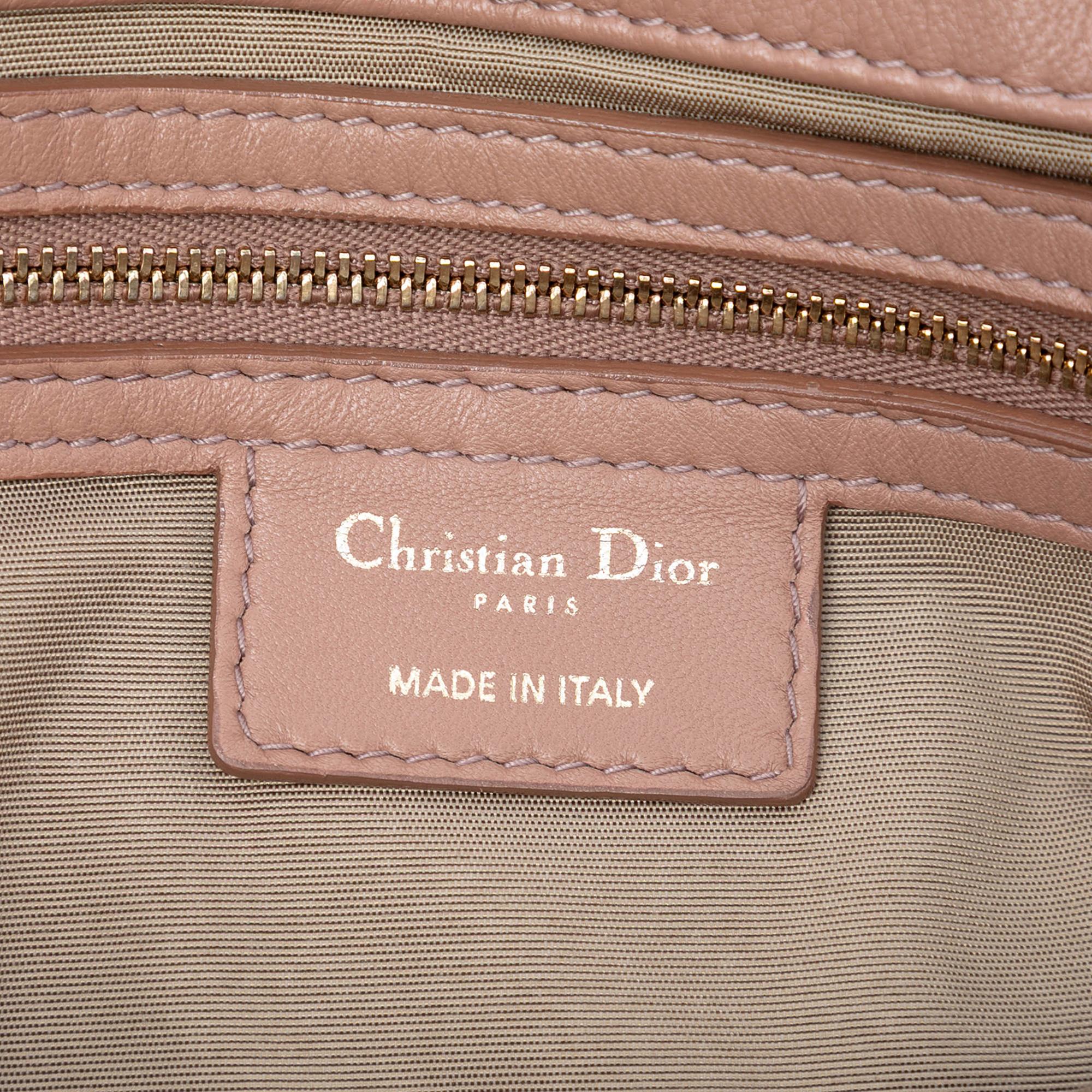 Dior Medium Lambskin Cannage Gaufre Delices Flap