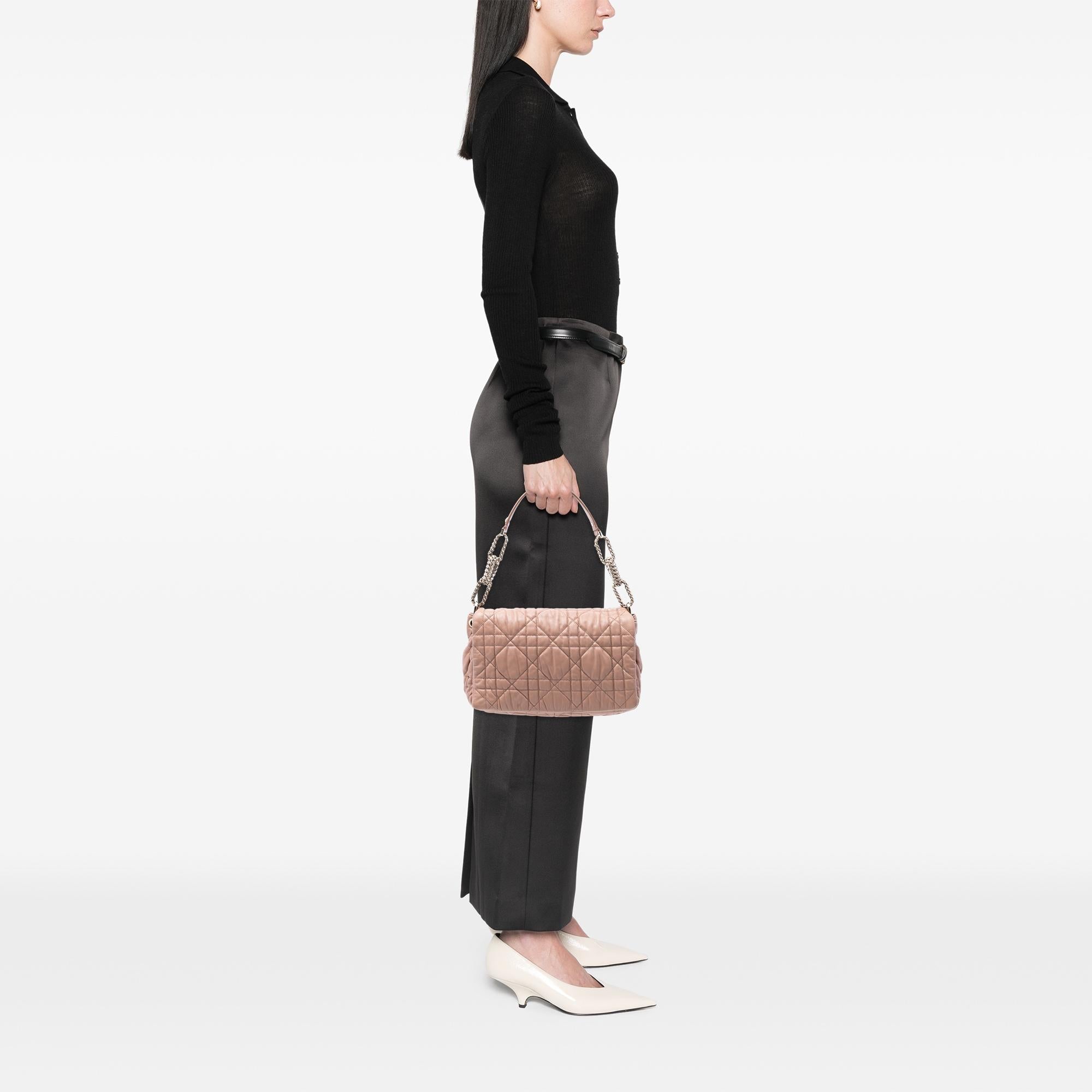 Dior Medium Lambskin Cannage Gaufre Delices Flap