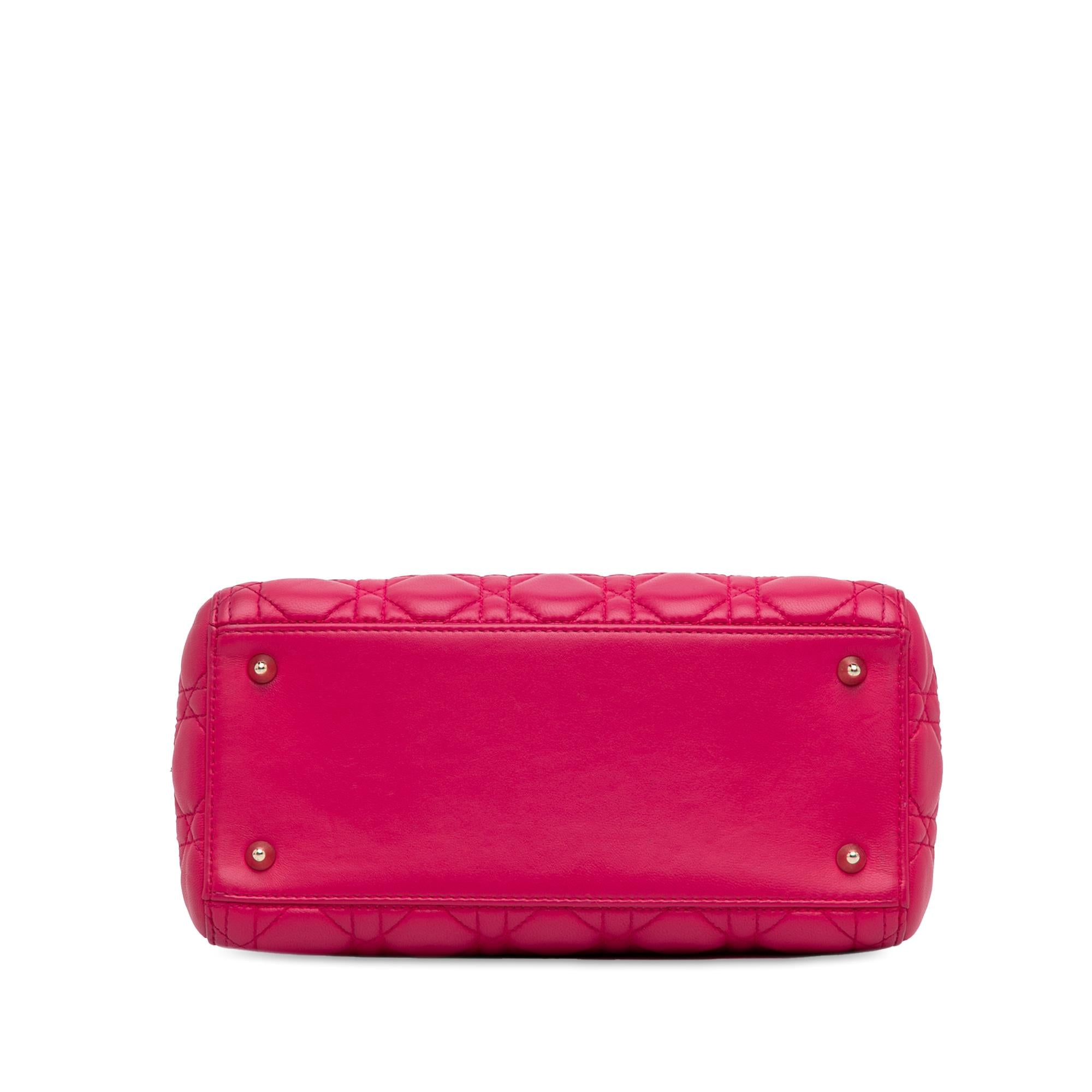 Dior Medium Lambskin Cannage Lady Dior (SHG-HLvJGy)