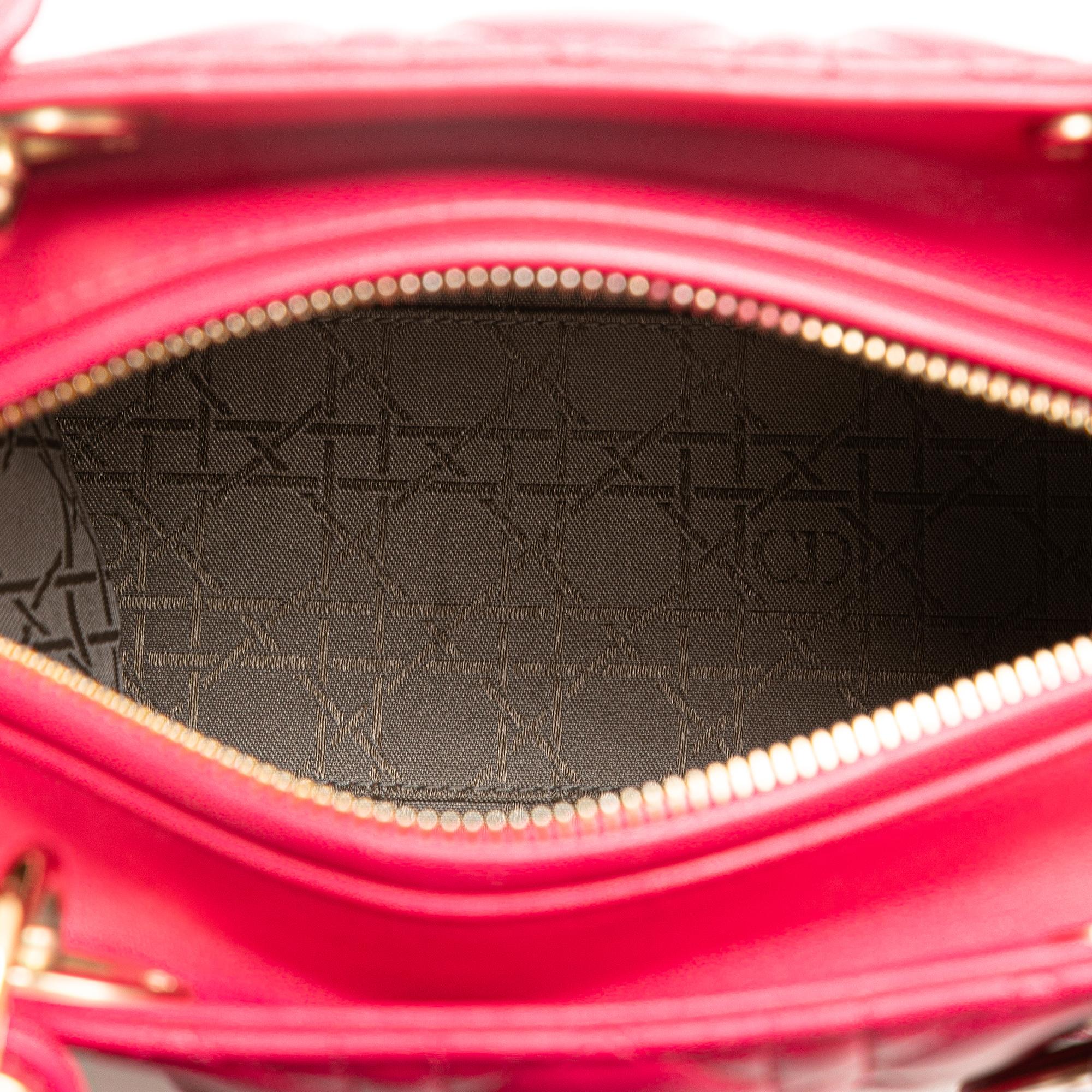 Dior Medium Lambskin Cannage Lady Dior