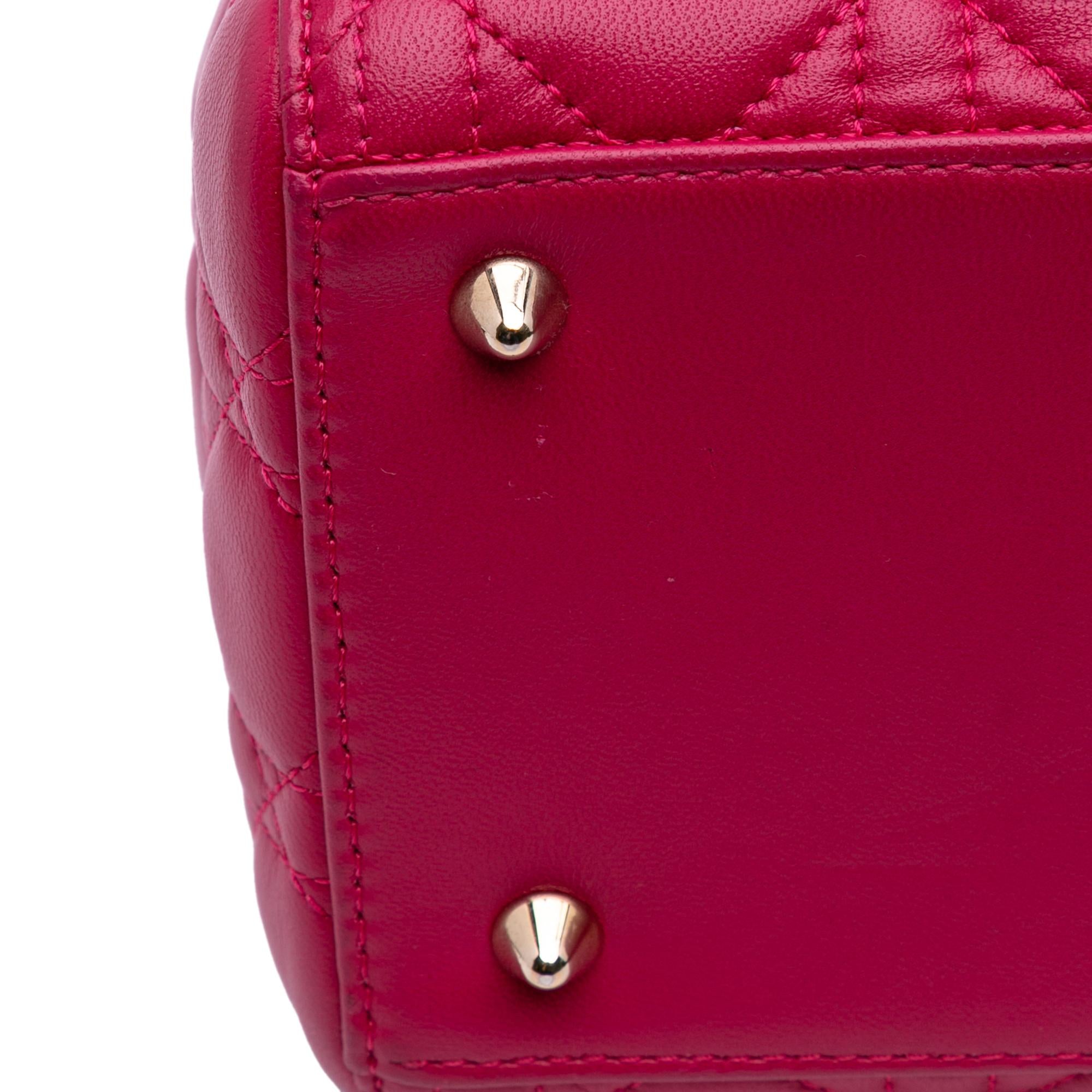 Dior Medium Lambskin Cannage Lady Dior