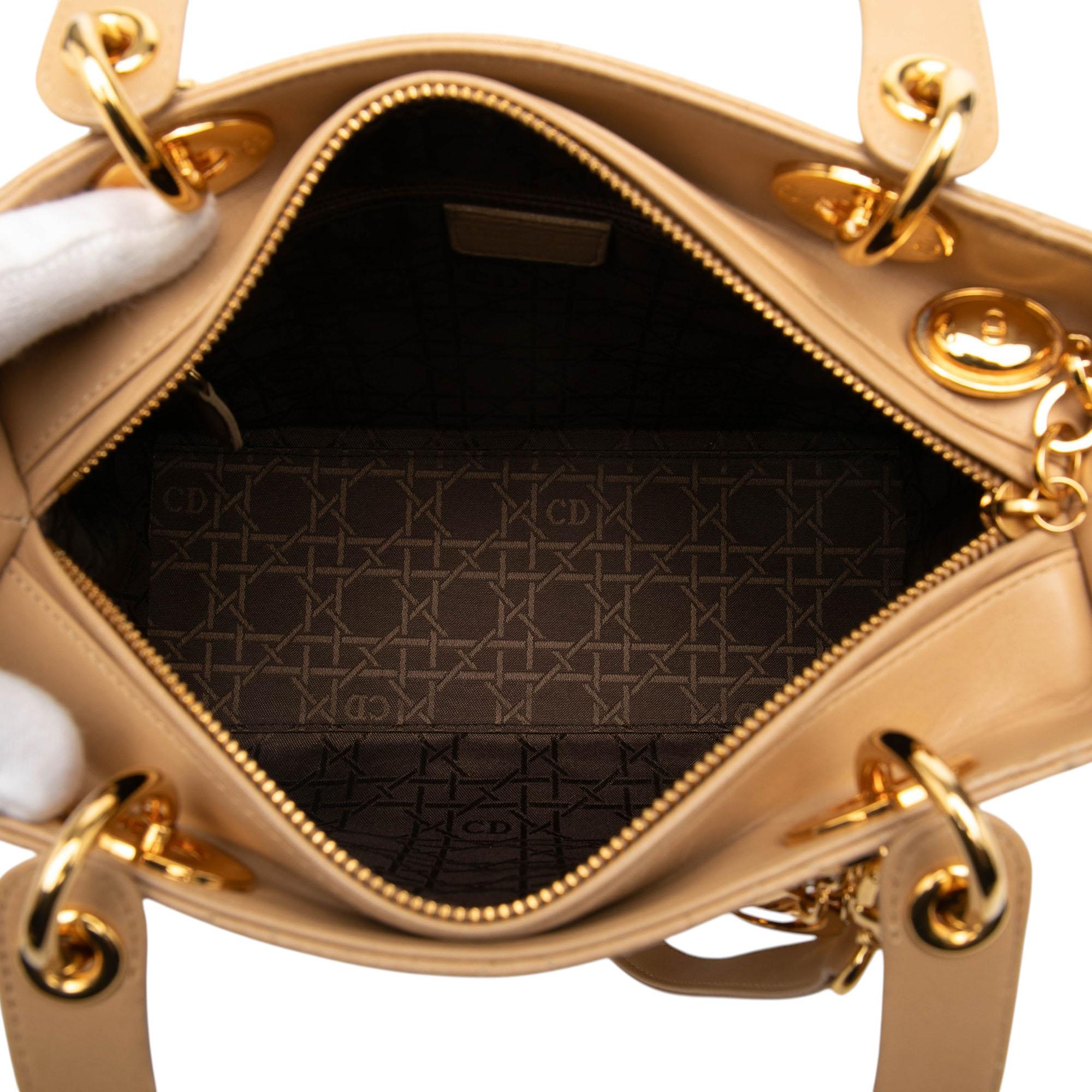 Dior Medium Lambskin Cannage Lady Dior
