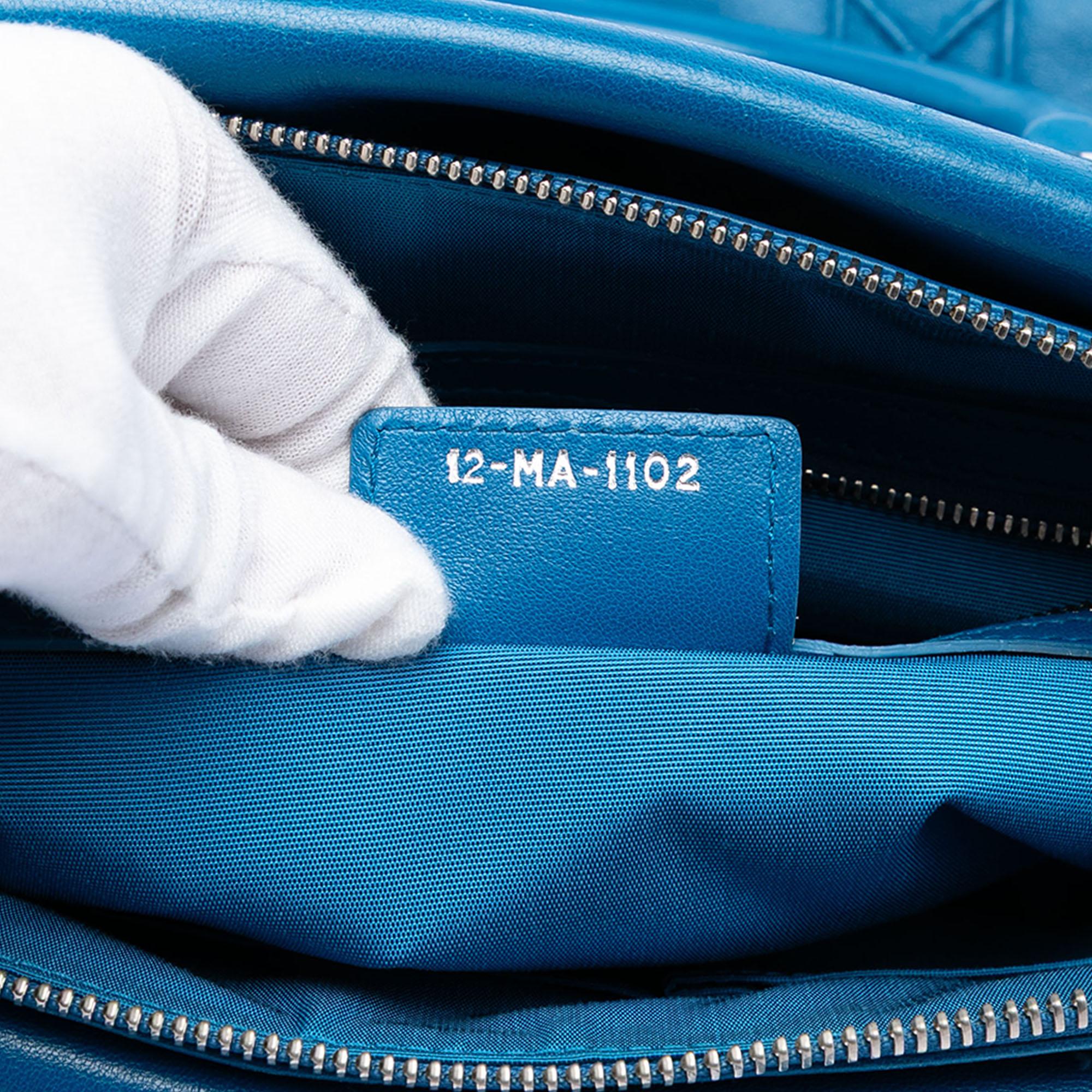 Dior Medium Lambskin Cannage Polochon Granville Satchel