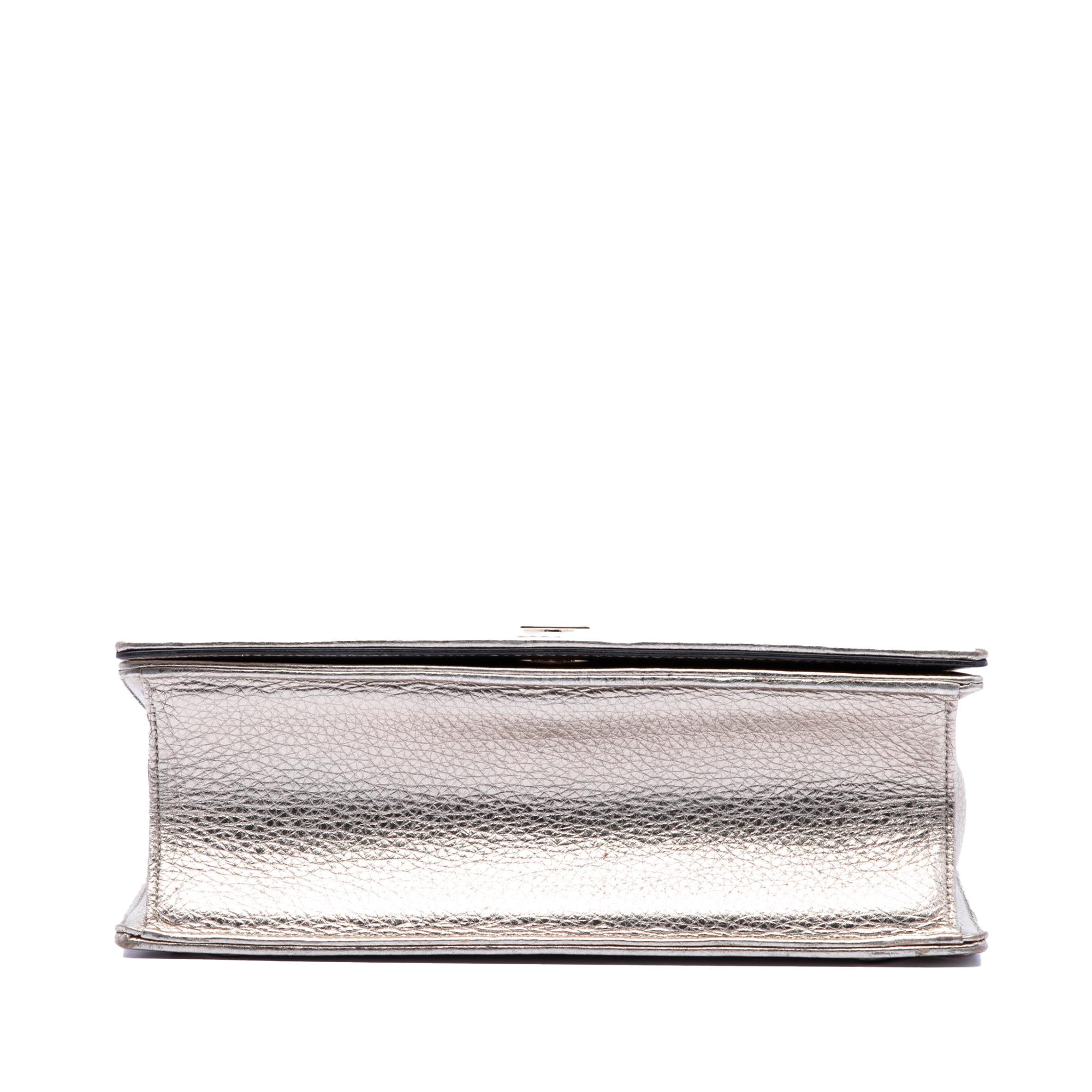 Dior Medium Metallic Calfskin Diorama Flap