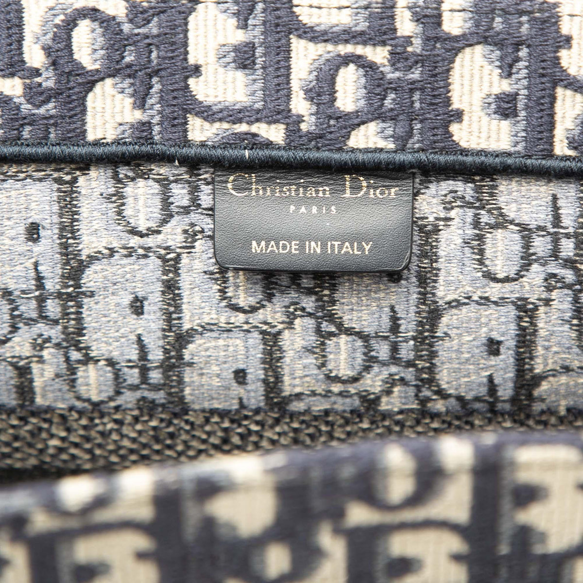 Dior Medium Oblique Embroidered Canvas Book Tote