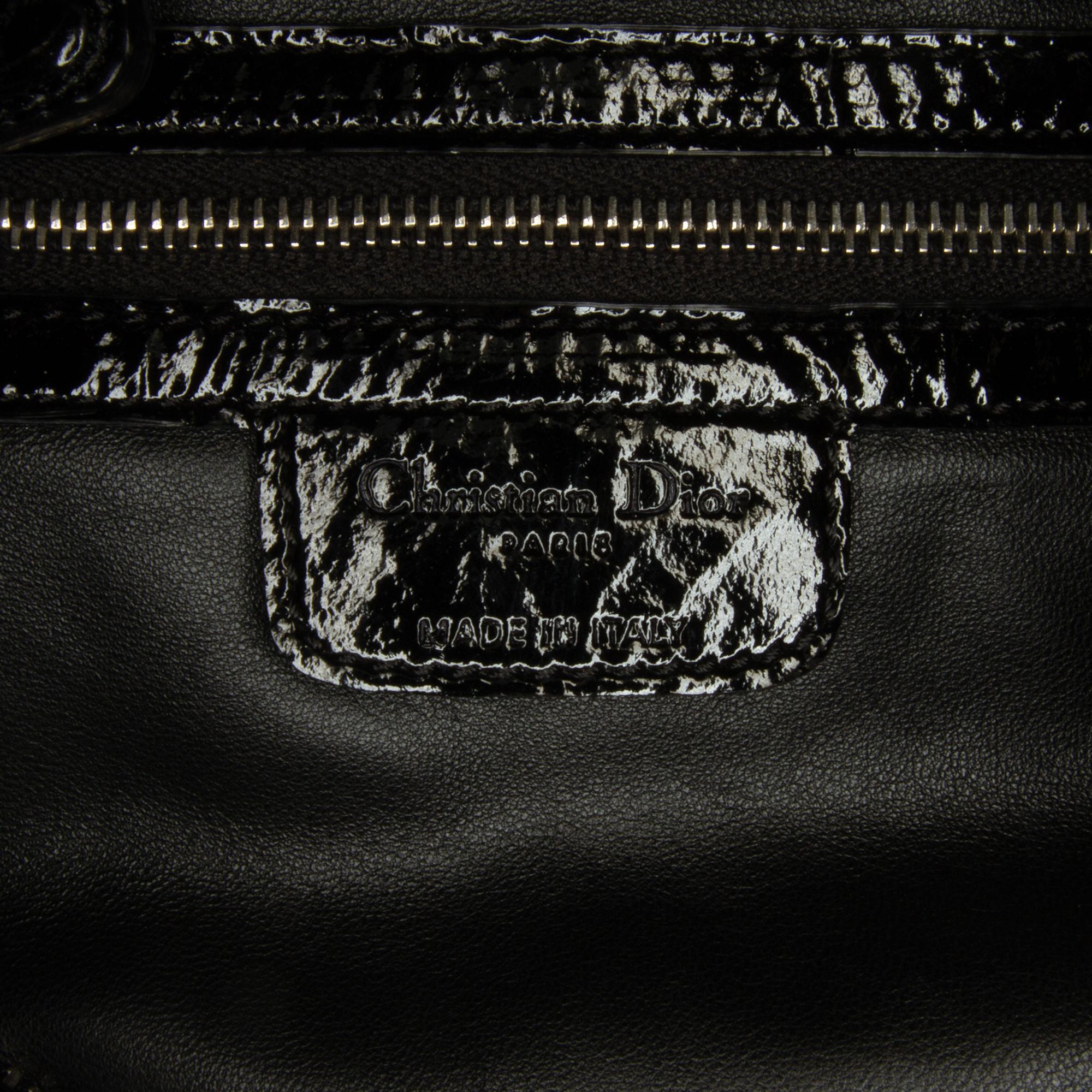 Dior Medium Patent Cannage Lady Dior Soft Shopping Tote (SHG-l67PuF)