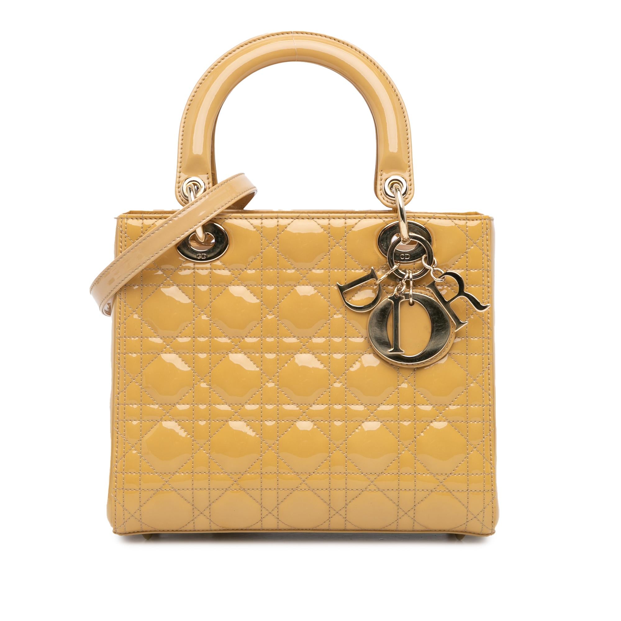 Dior Medium Patent Cannage Lady Dior