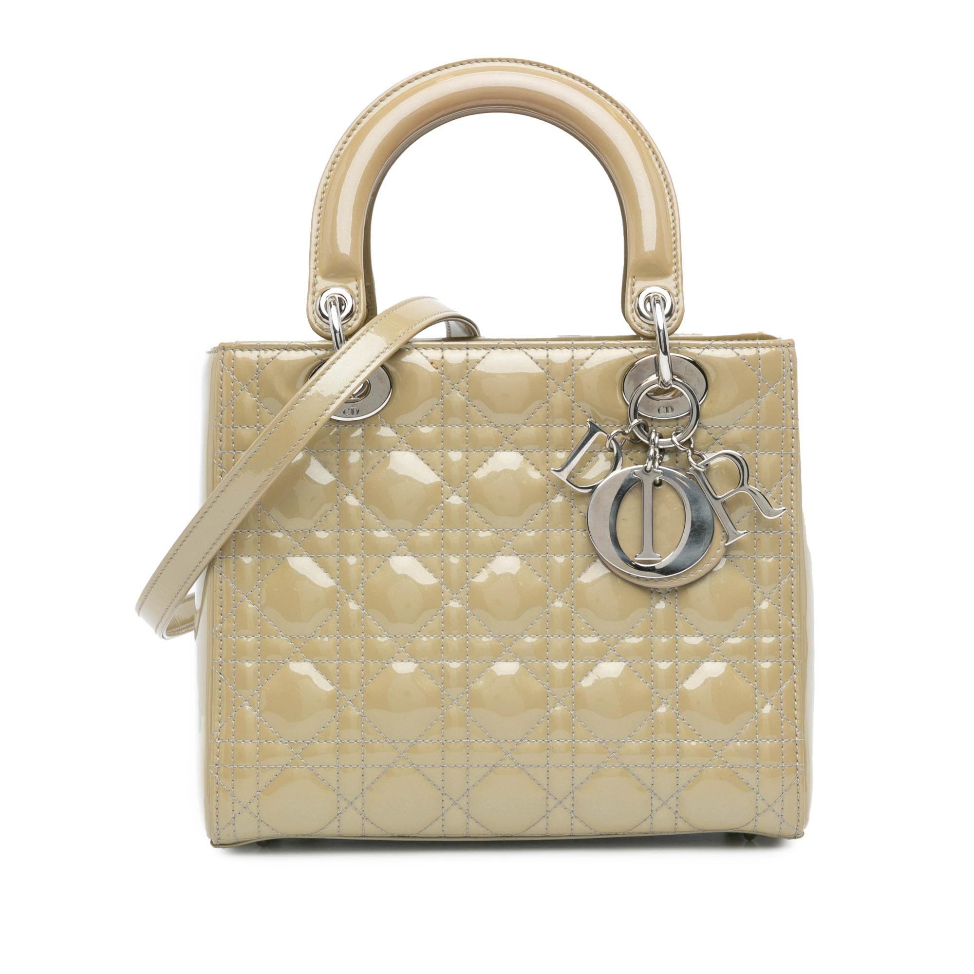Dior Medium Patent Cannage Lady Dior