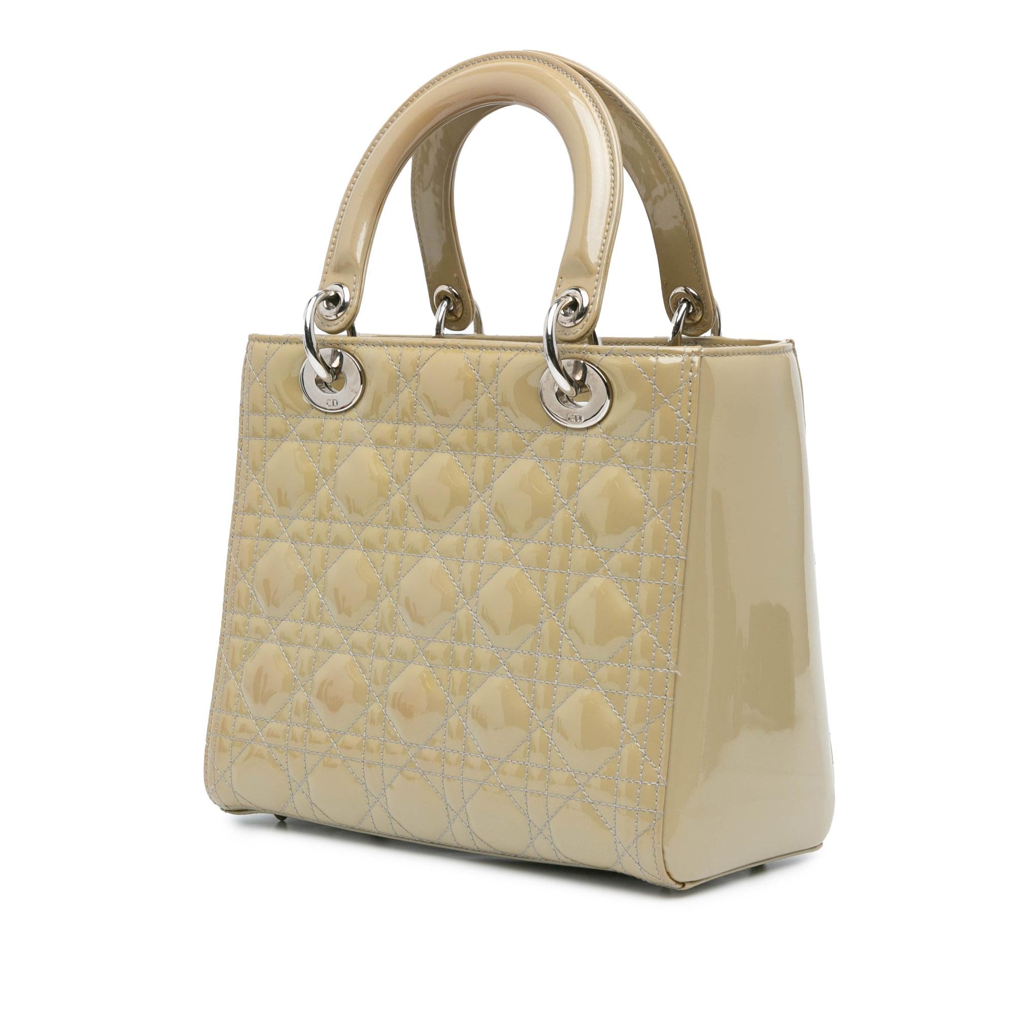 Dior Medium Patent Cannage Lady Dior