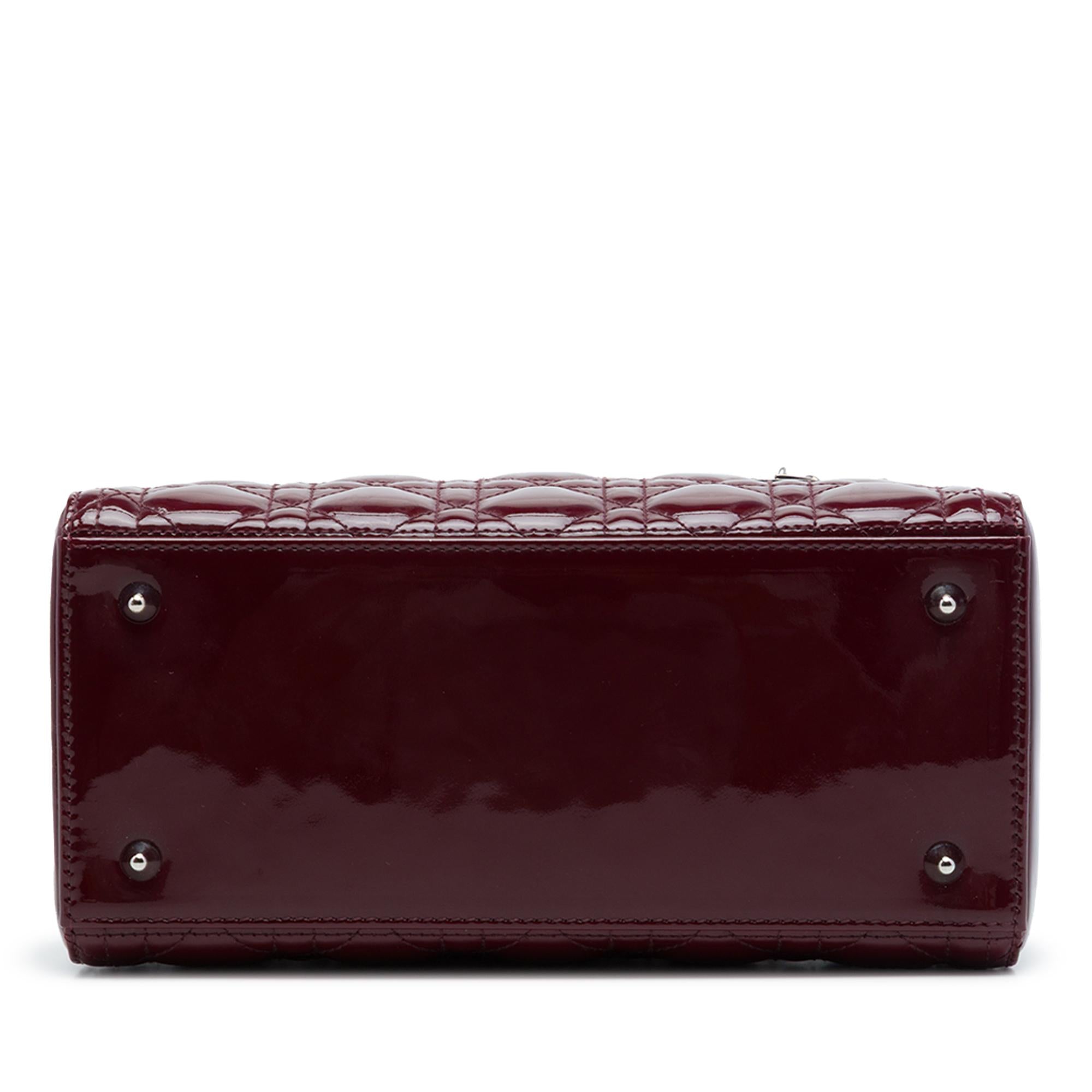 Dior Medium Patent Cannage Lady Dior