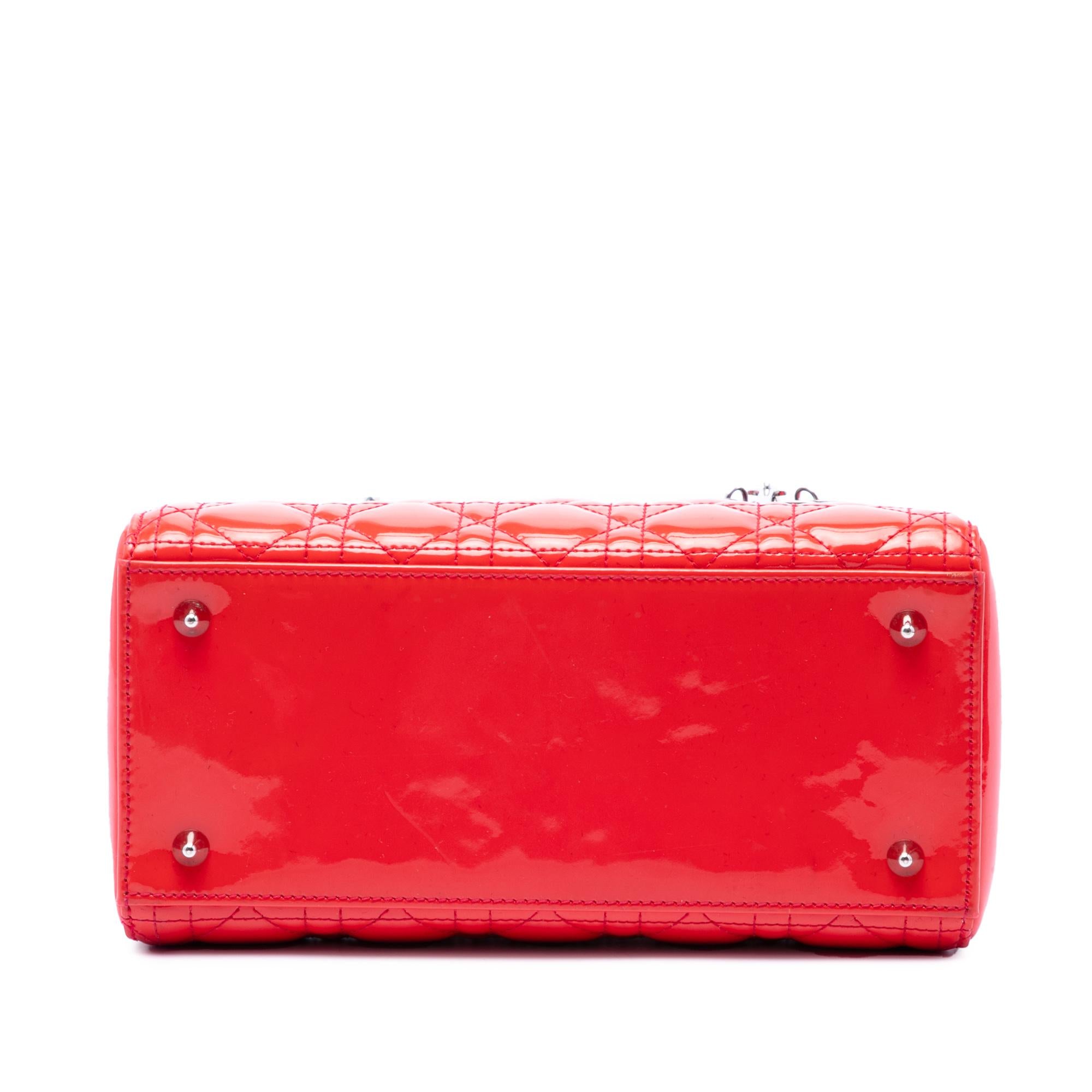 Dior Medium Patent Cannage Lady Dior