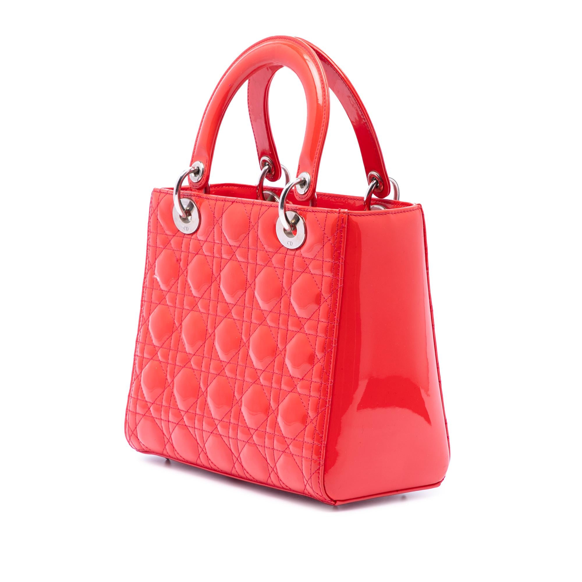 Dior Medium Patent Cannage Lady Dior
