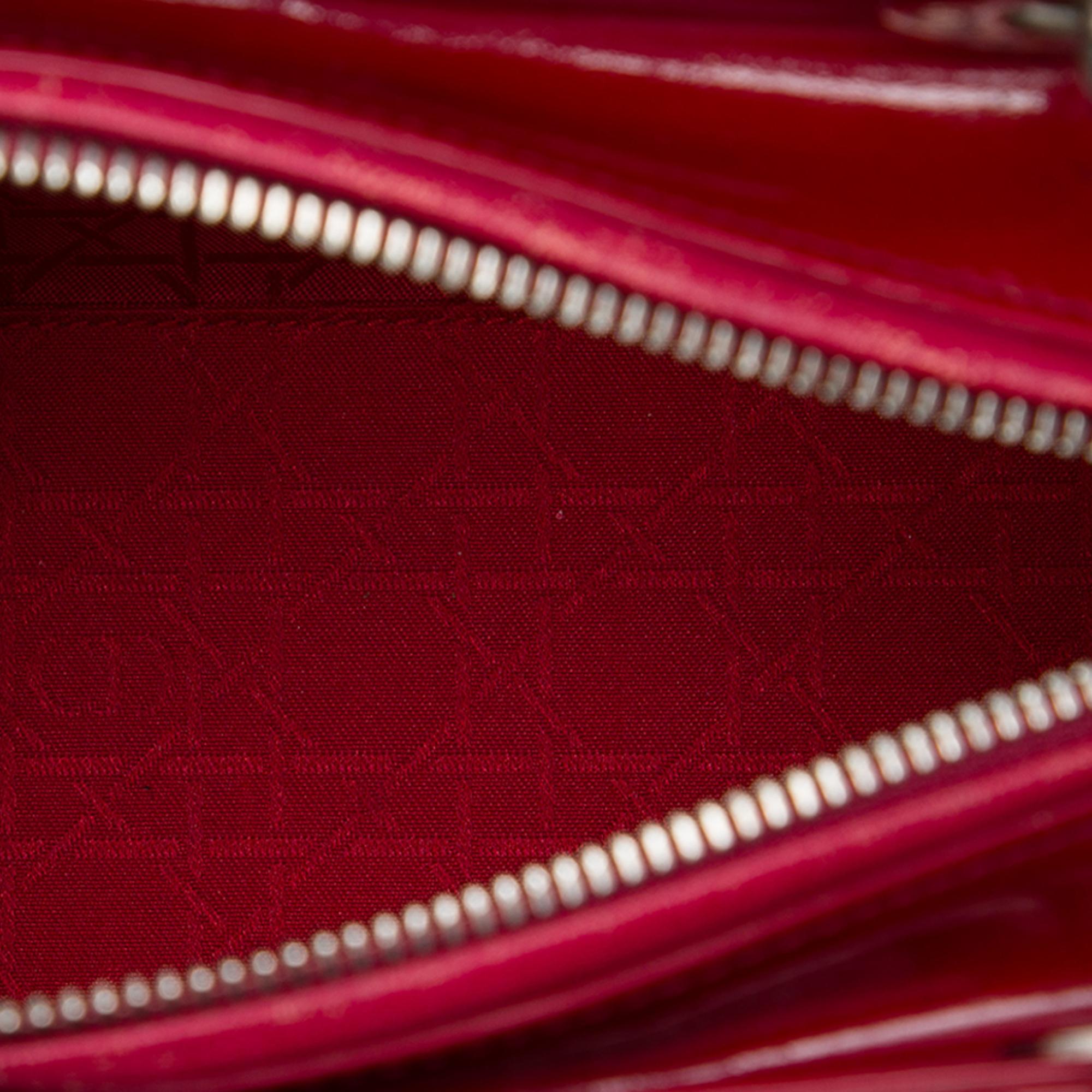 Dior Medium Patent Cannage Lady Dior