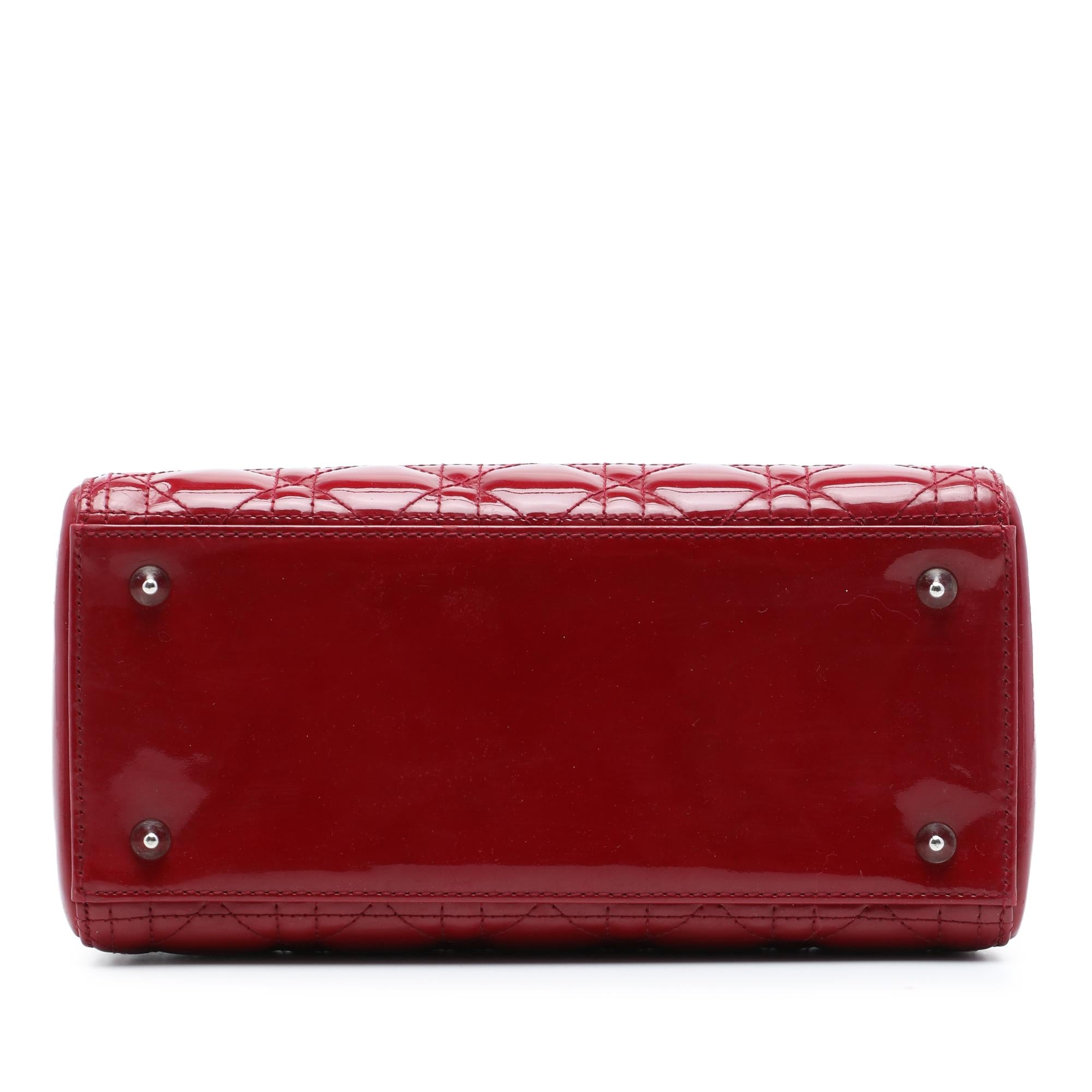 Dior Medium Patent Cannage Lady Dior