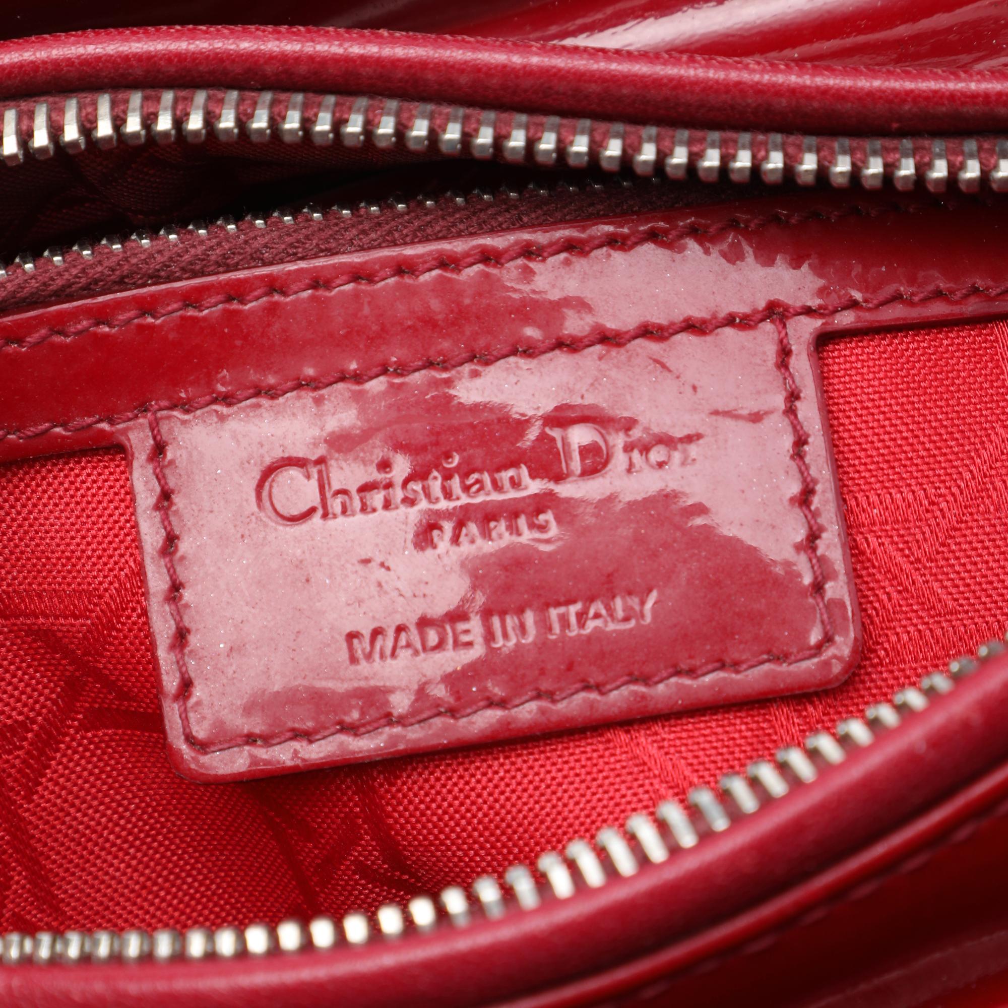 Dior Medium Patent Cannage Lady Dior