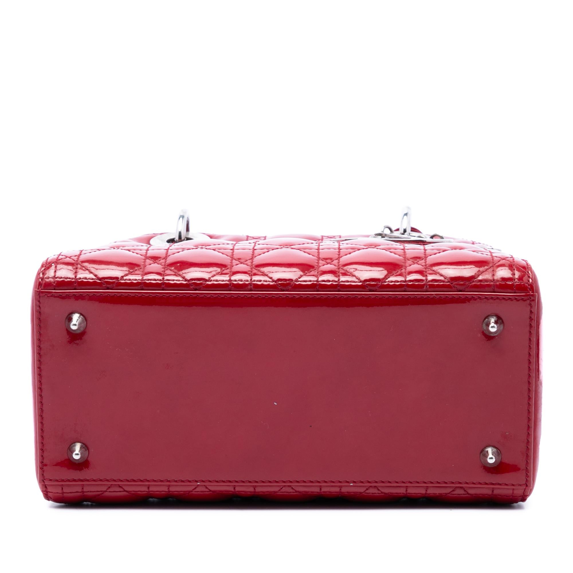 Dior Medium Patent Cannage Lady Dior