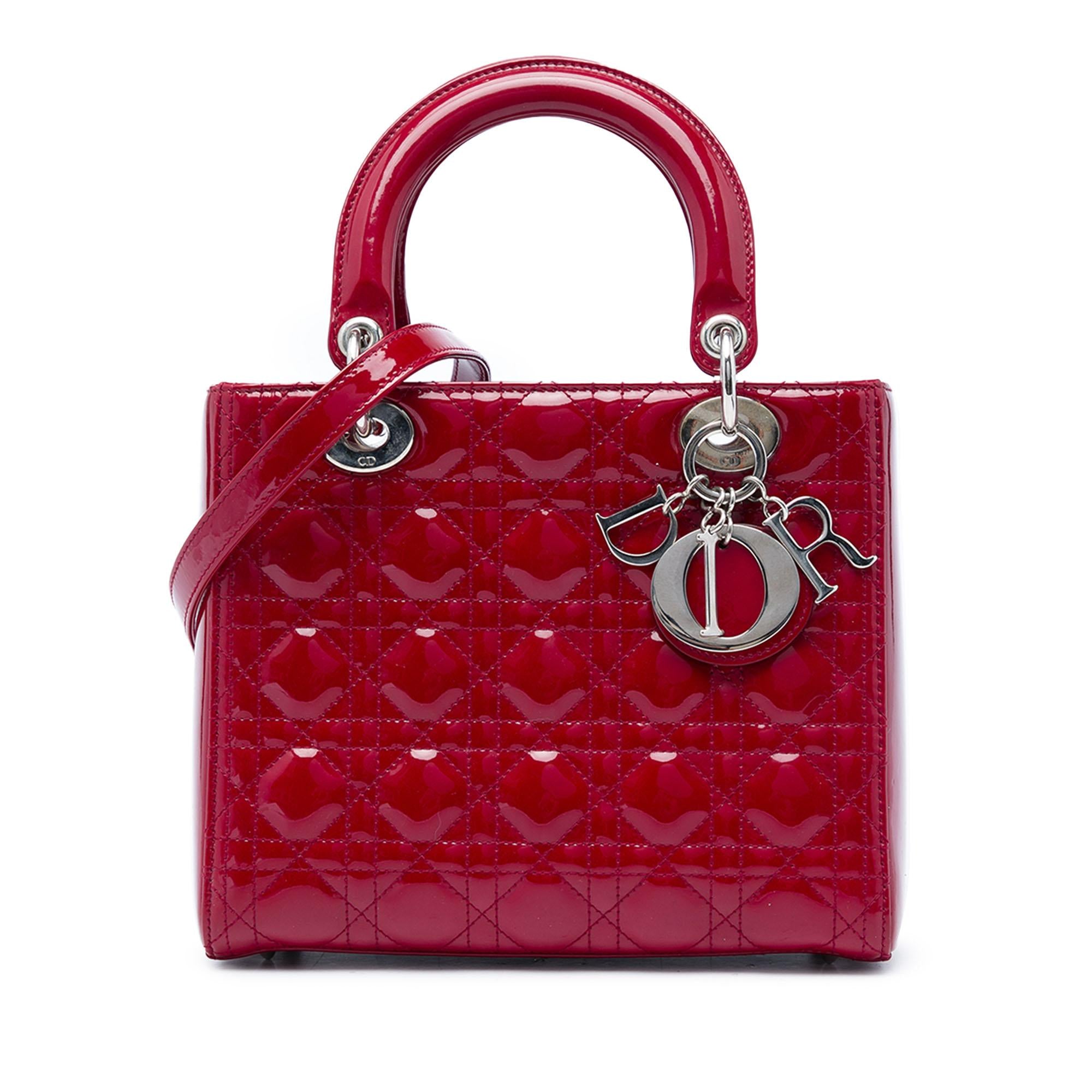 Dior Medium Patent Cannage Lady Dior