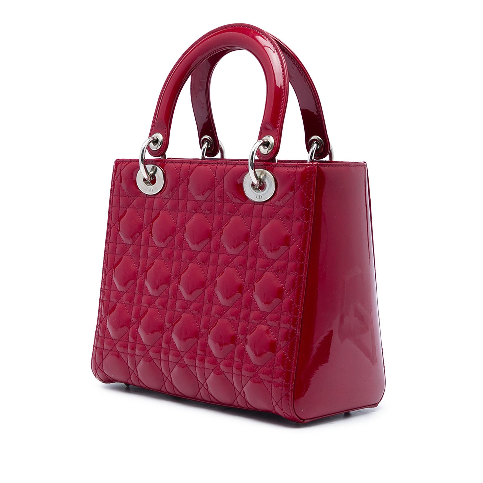 Dior Medium Patent Cannage Lady Dior