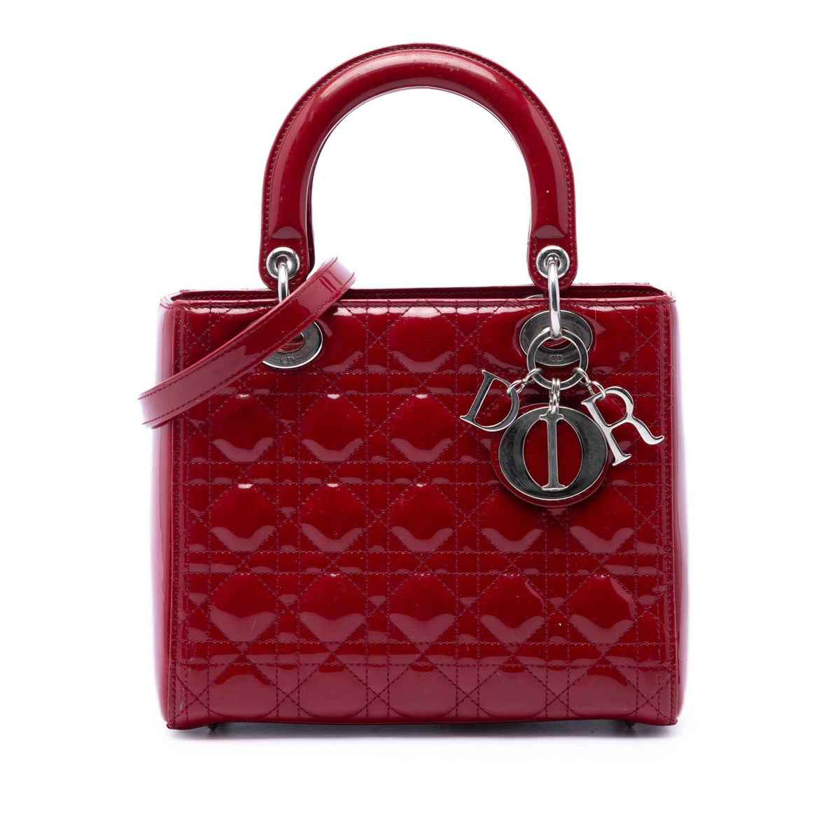 Dior Medium Patent Cannage Lady Dior