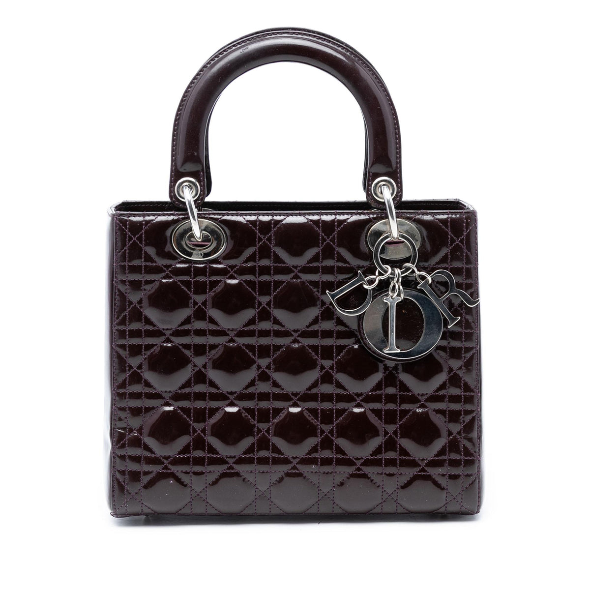 Dior Medium Patent Cannage Lady Dior