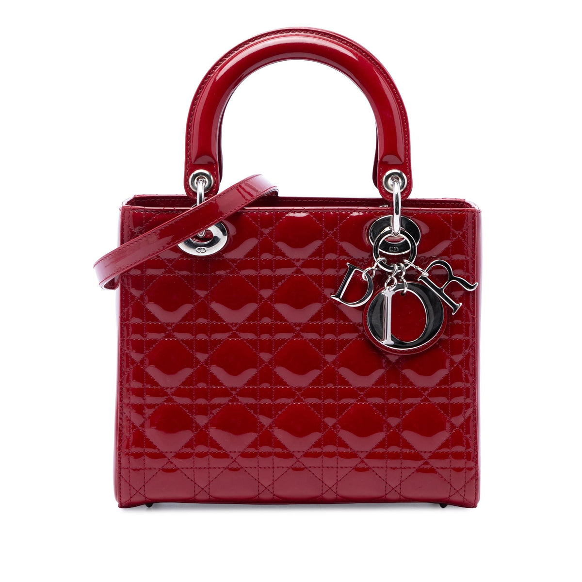Dior Medium Patent Cannage Lady Dior