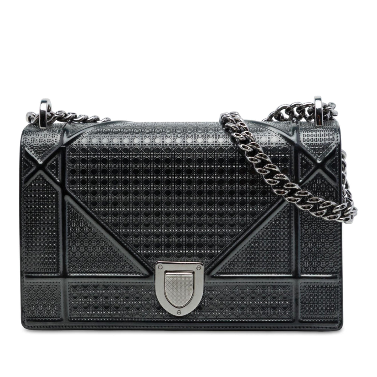 Dior Medium Patent Microcannage Diorama Flap