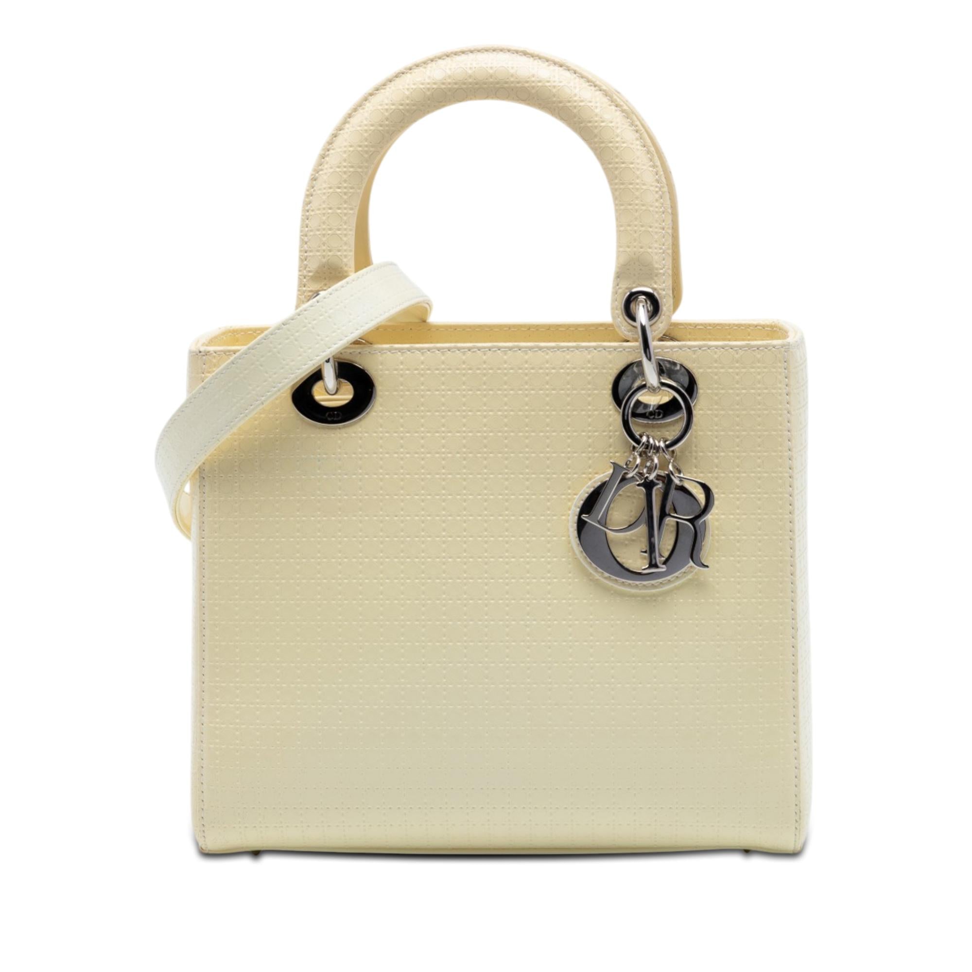 Dior Medium Patent Microcannage Lady Dior