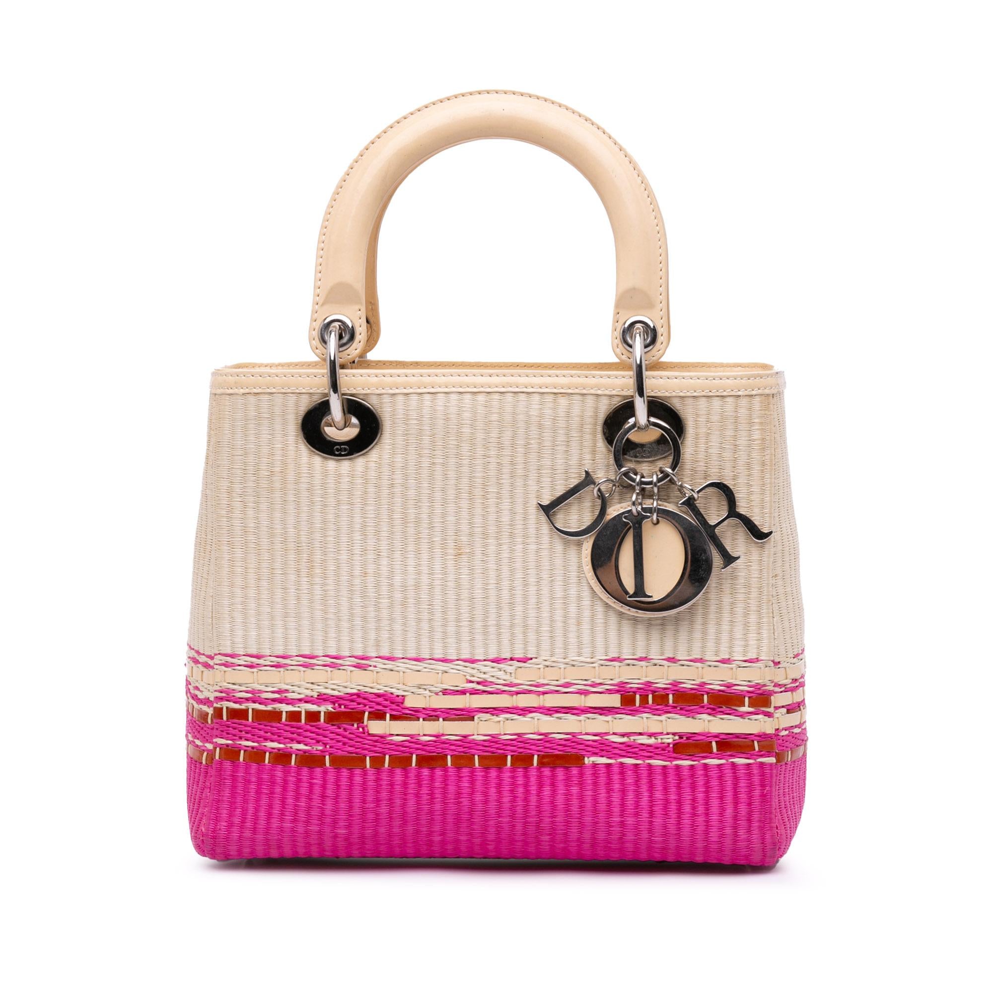 Dior Medium Raffia Lady Dior