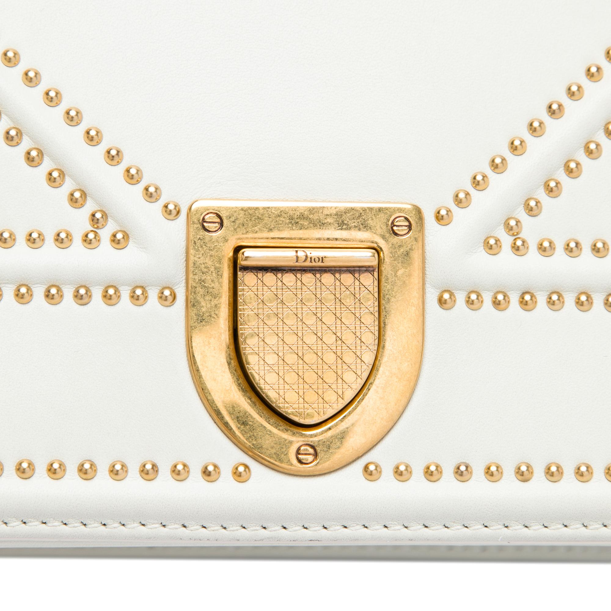 Dior Medium Studded Lambskin Diorama Flap