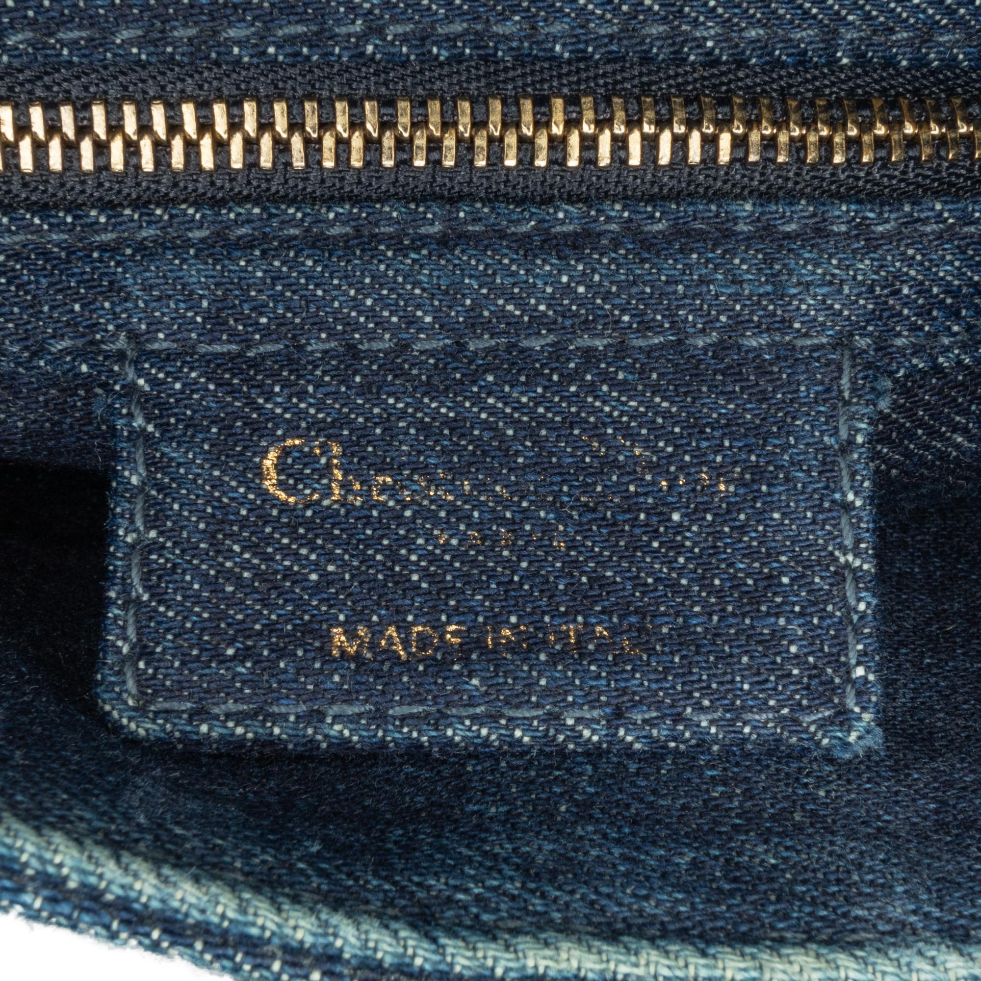 Dior Medium Tie Dye Printed Denim Saddle Bag (SHG-Oy4G3x)