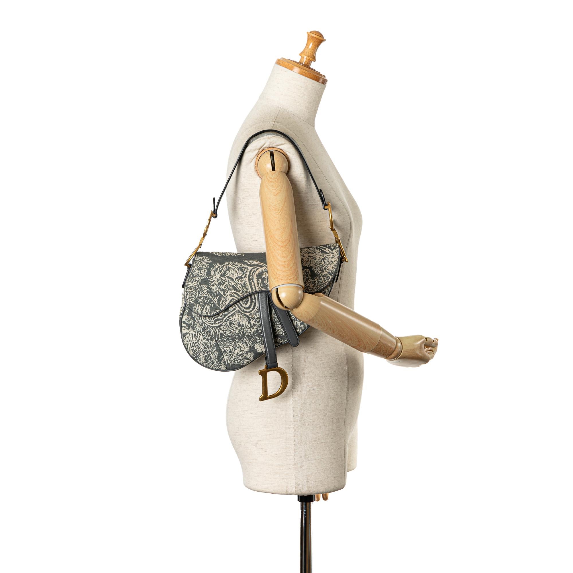 Dior Medium Toile De Jouy Saddle (SHG-zoCJVR)