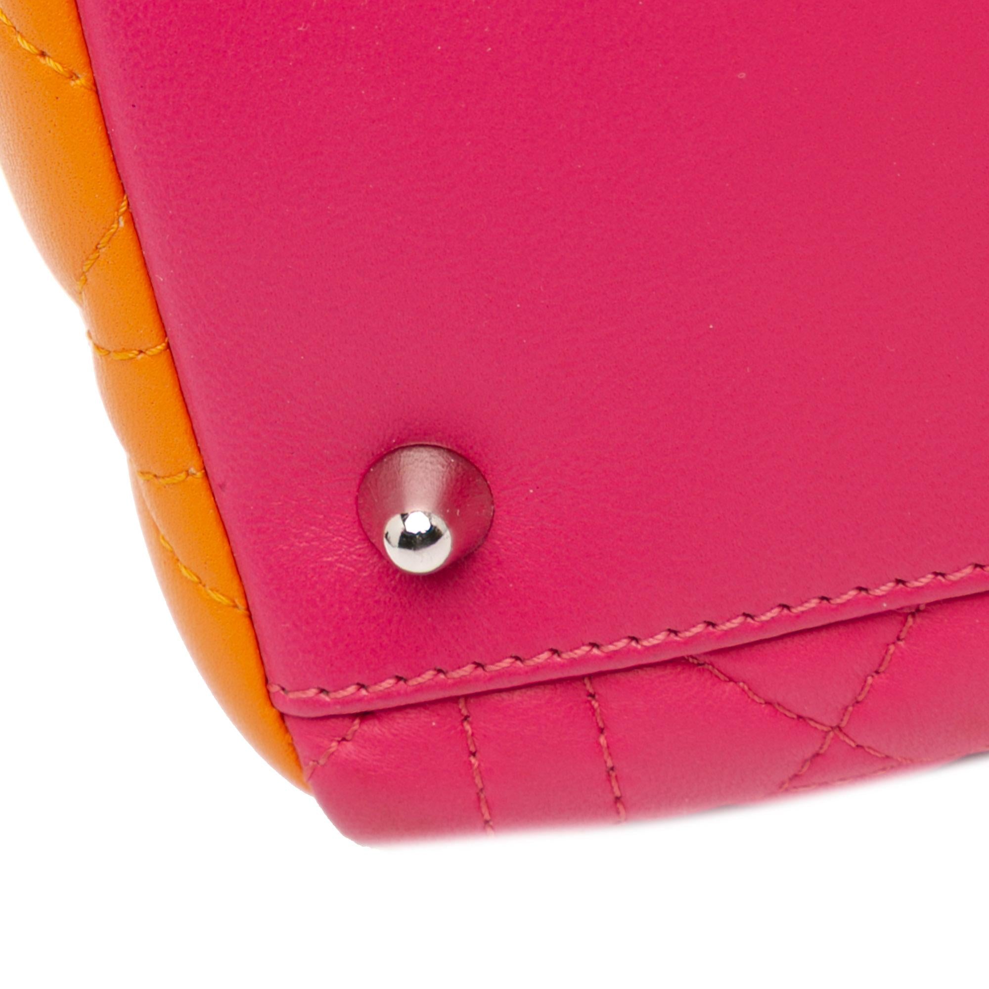 Dior Medium Tricolor Lambskin Cannage Lady Dior