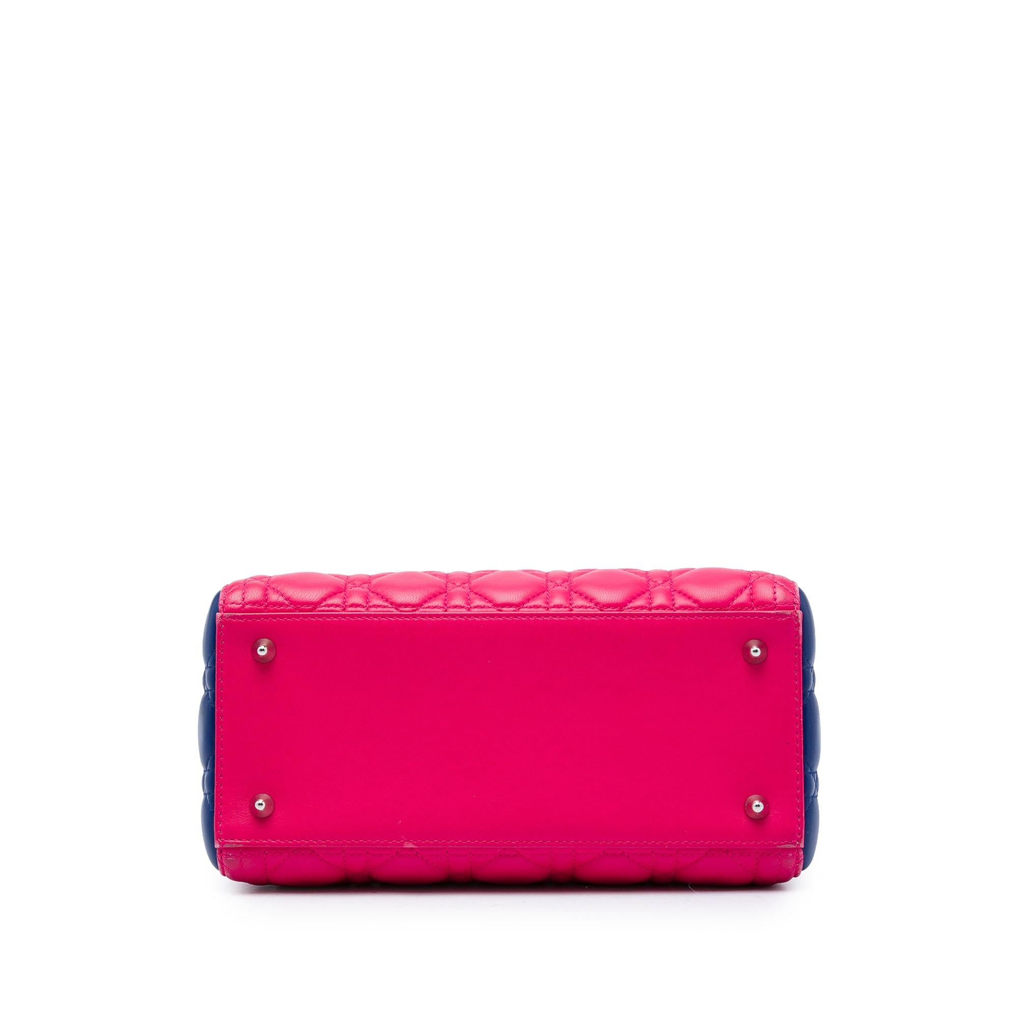 Dior Medium Tricolor Lambskin Cannage Lady Dior