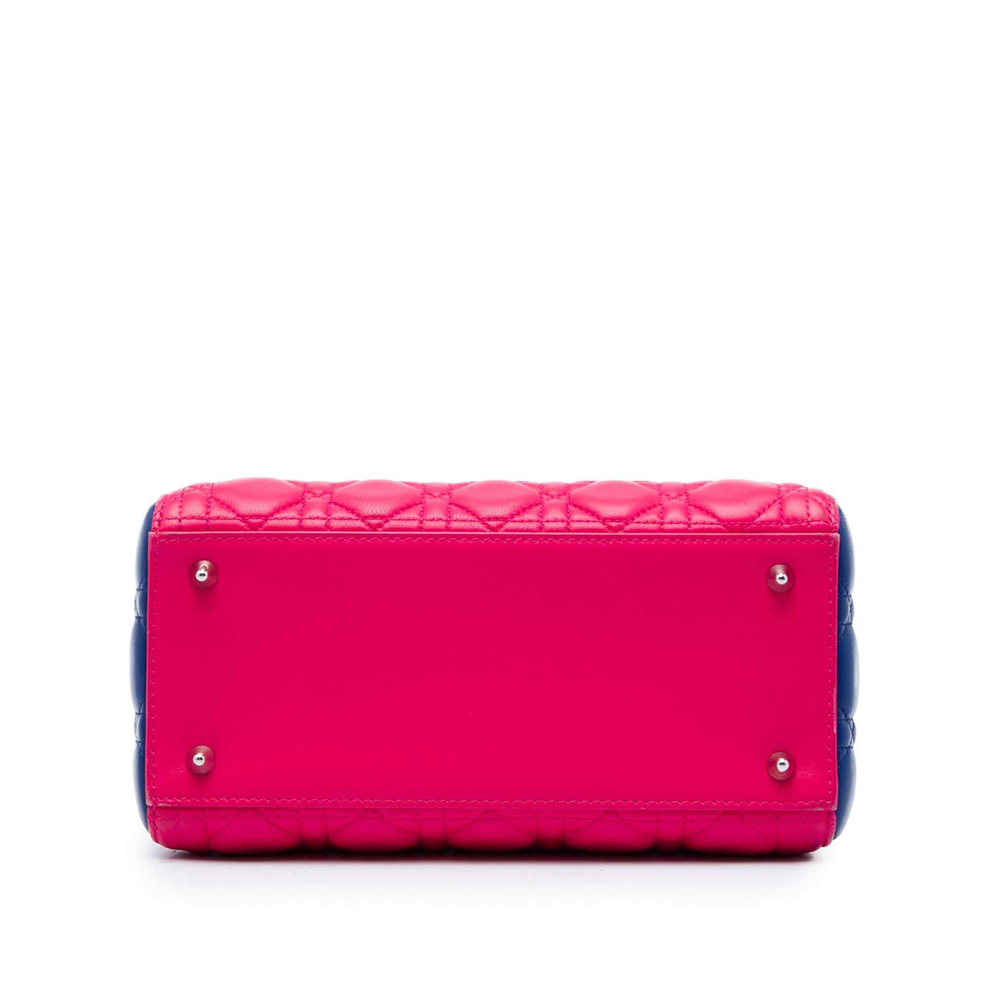 Dior Medium Tricolor Lambskin Cannage Lady Dior