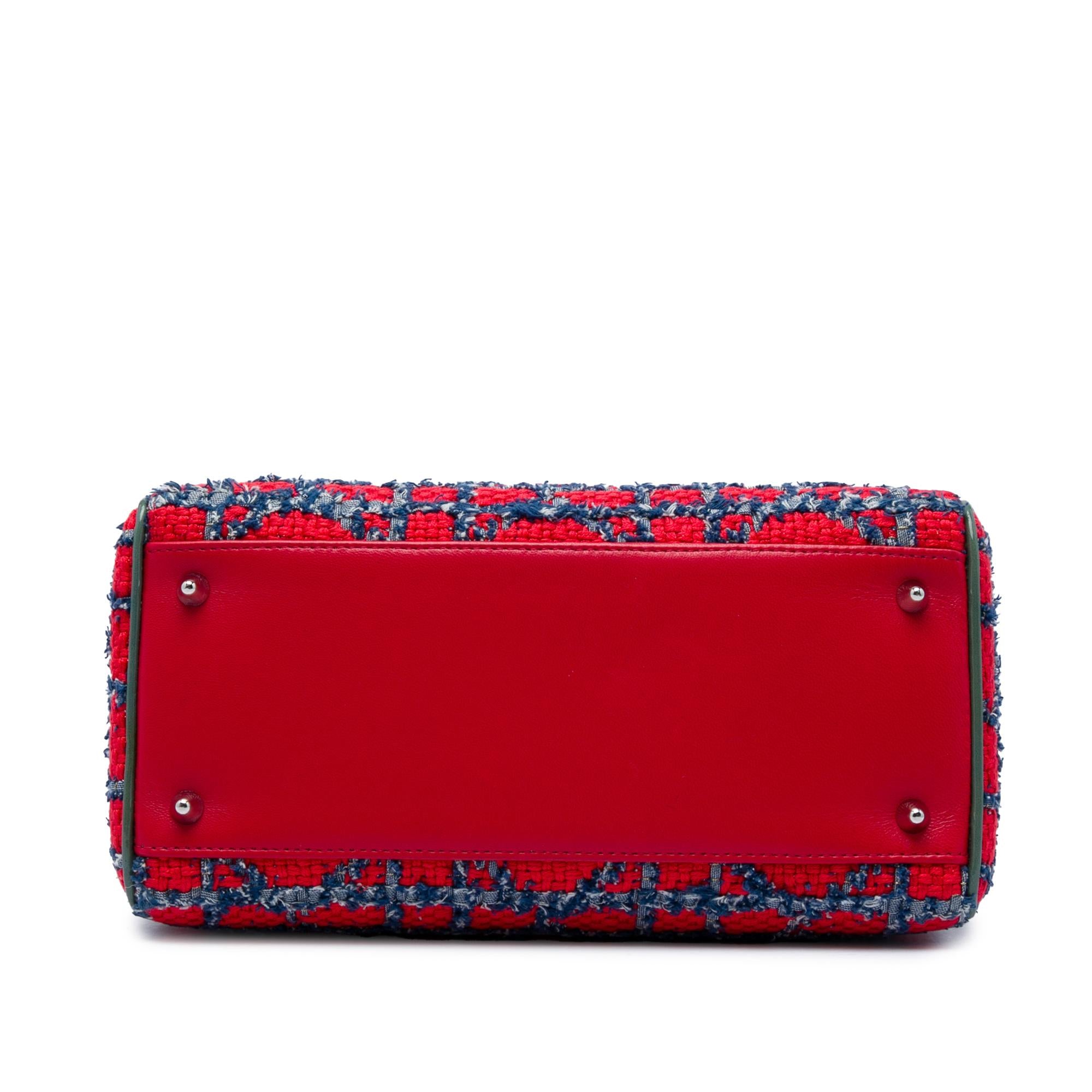 Dior Medium Tweed Cannage Fringe Lady Dior