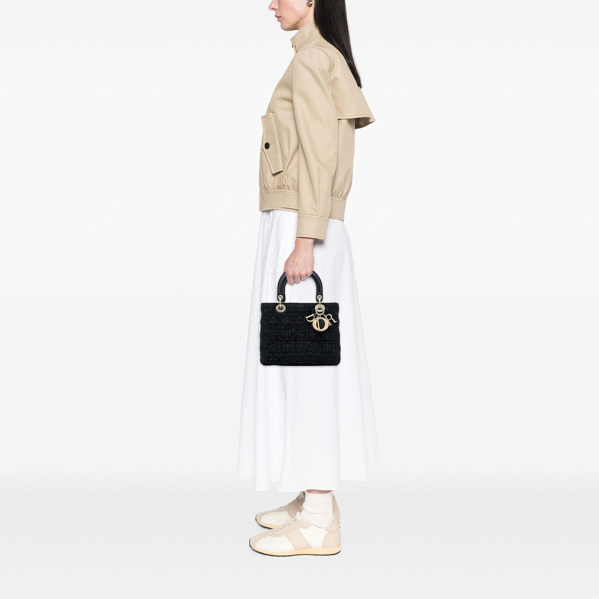 Dior Medium Tweed Cannage Lady Dior
