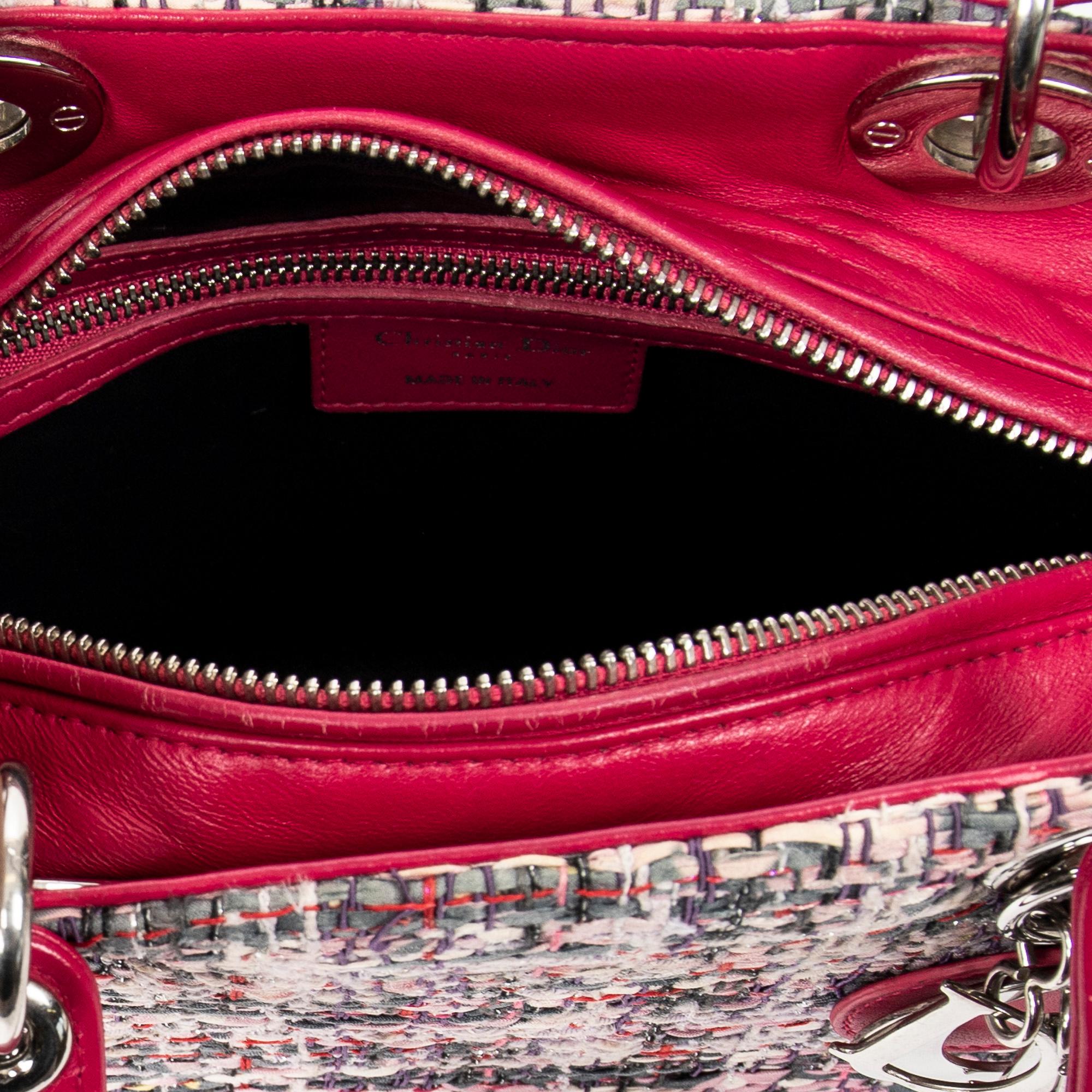 Dior Medium Tweed Lady Dior Satchel (SHG-8yJnUk)