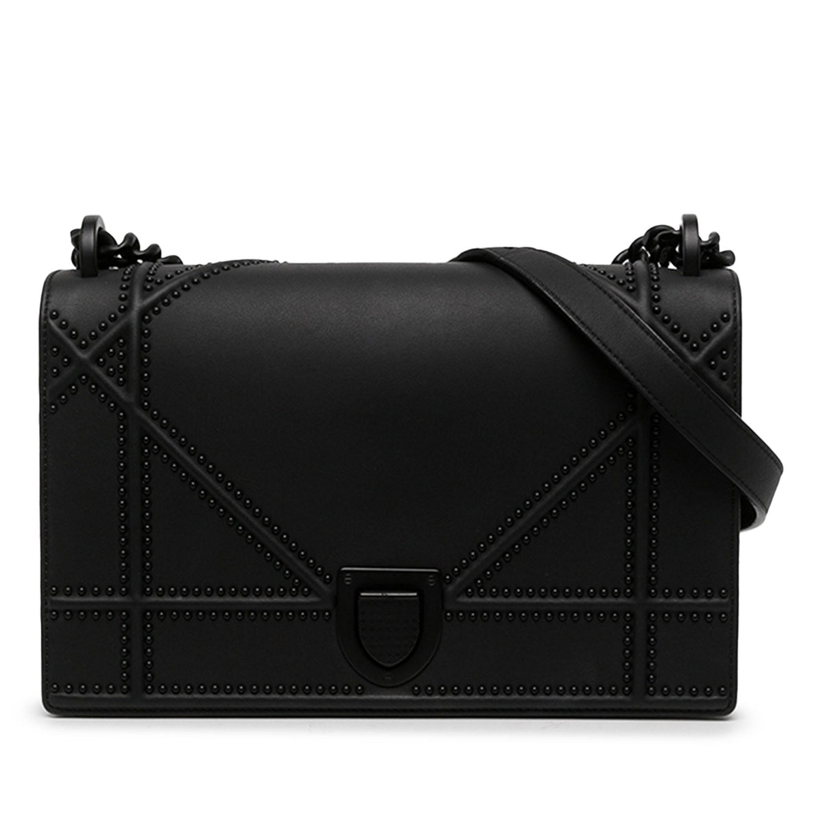 Dior Medium Ultra Matte Studded Calfskin Diorama Wallet on Chain