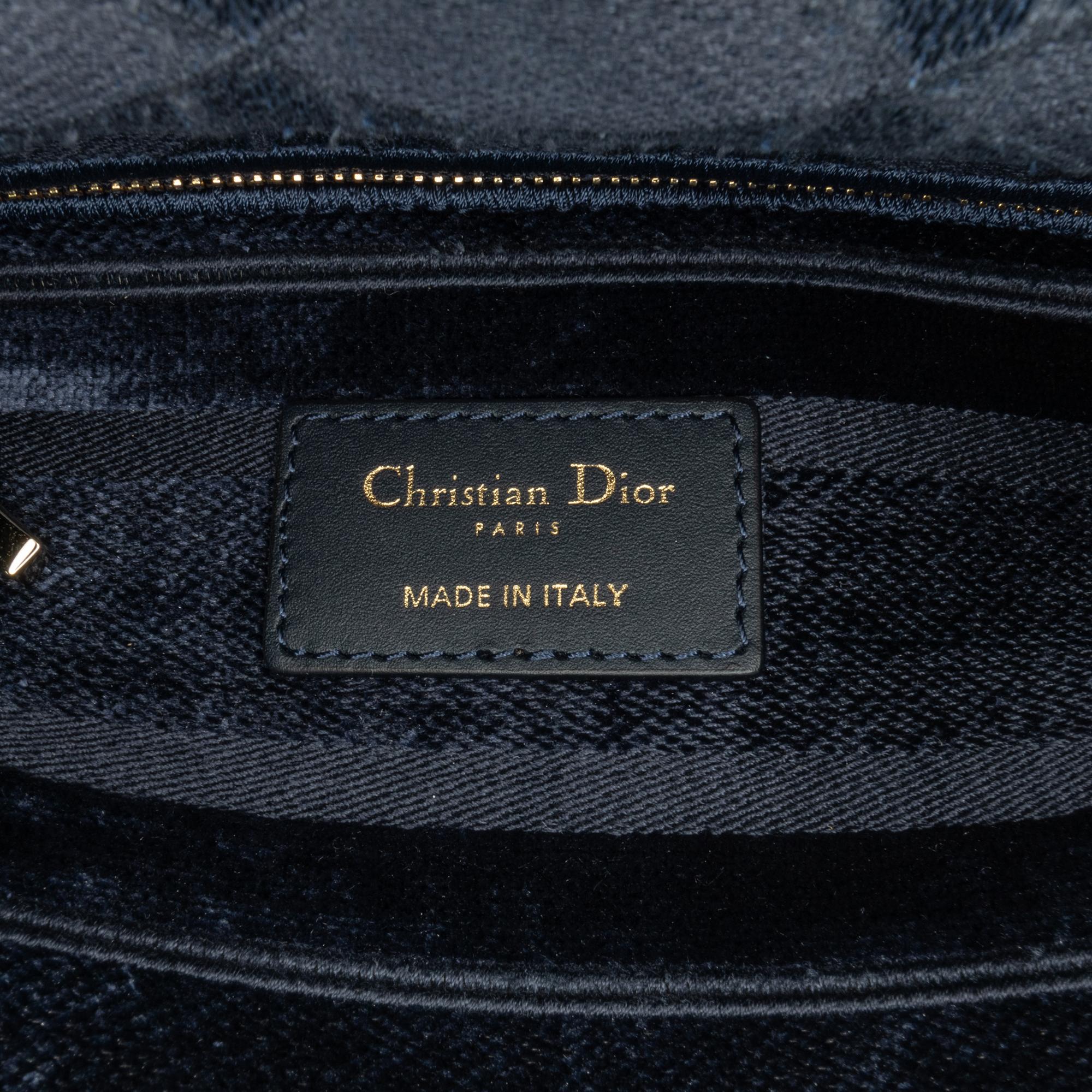 Dior Medium Velvet Cannage Lady D-Lite (SHG-ysoyN0)