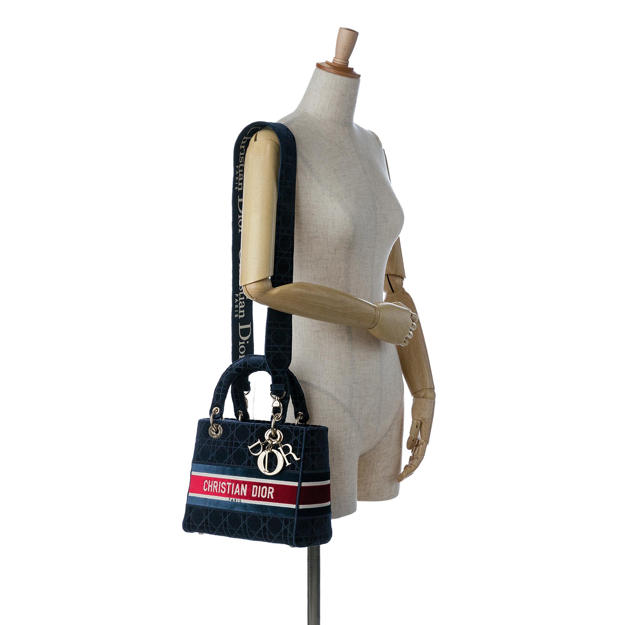 Dior Medium Velvet Cannage Lady D-Lite (SHG-ysoyN0)