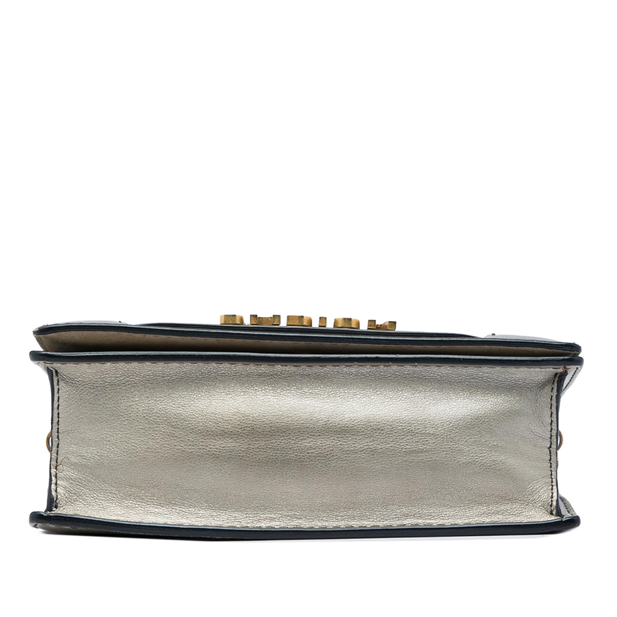 Dior Metallic Calfskin JAdior Clutch with Chain