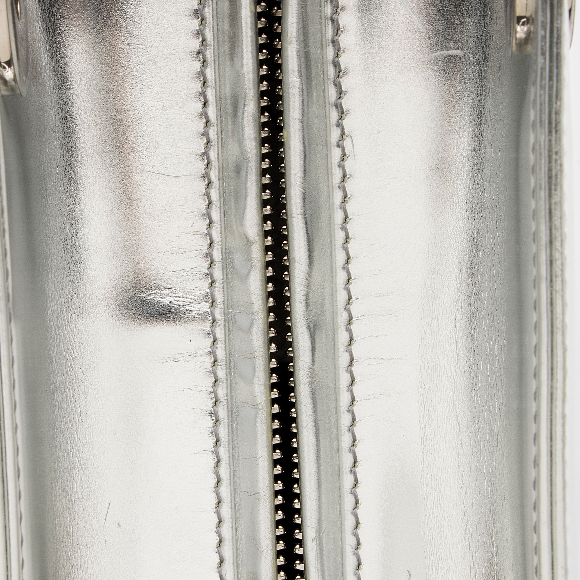 Dior Metallic Patent Leather Lady Dior Medium Tote