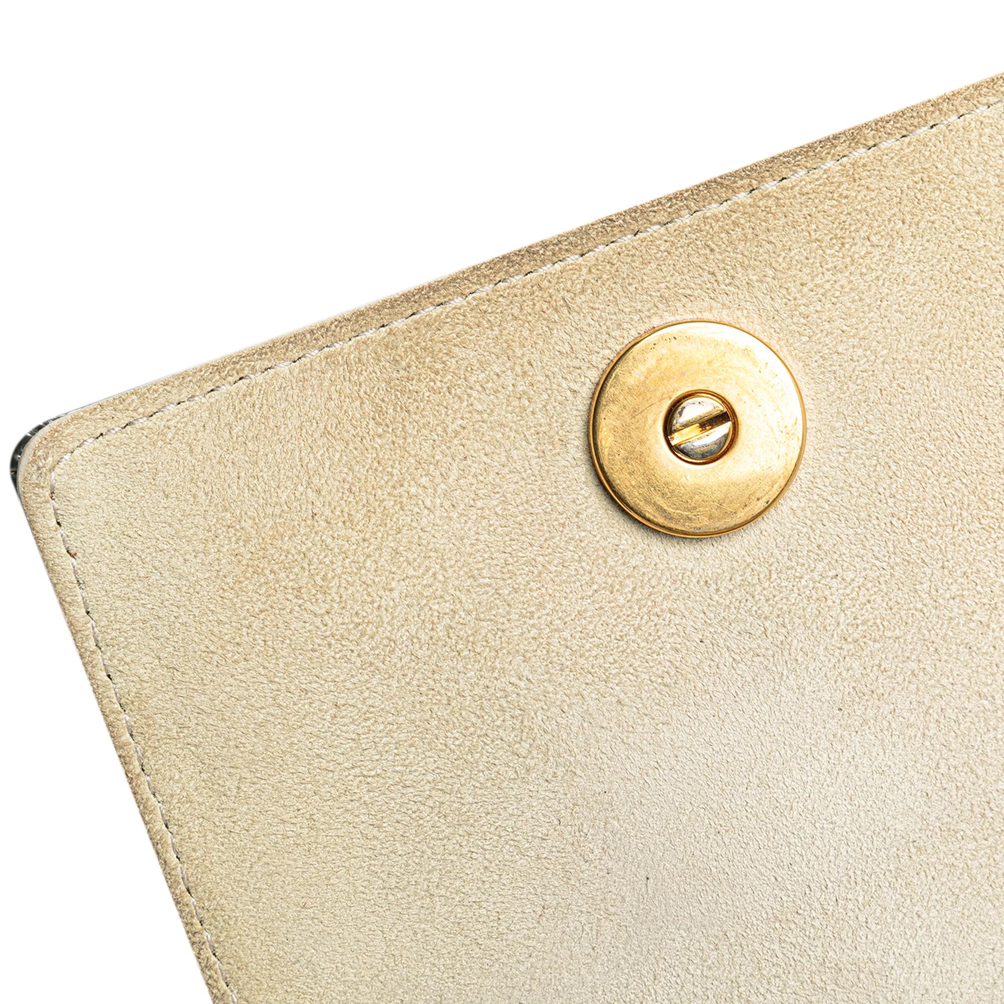 Dior Metallic Studded Calfskin Vertical Diorama (SHG-qyuKTo)