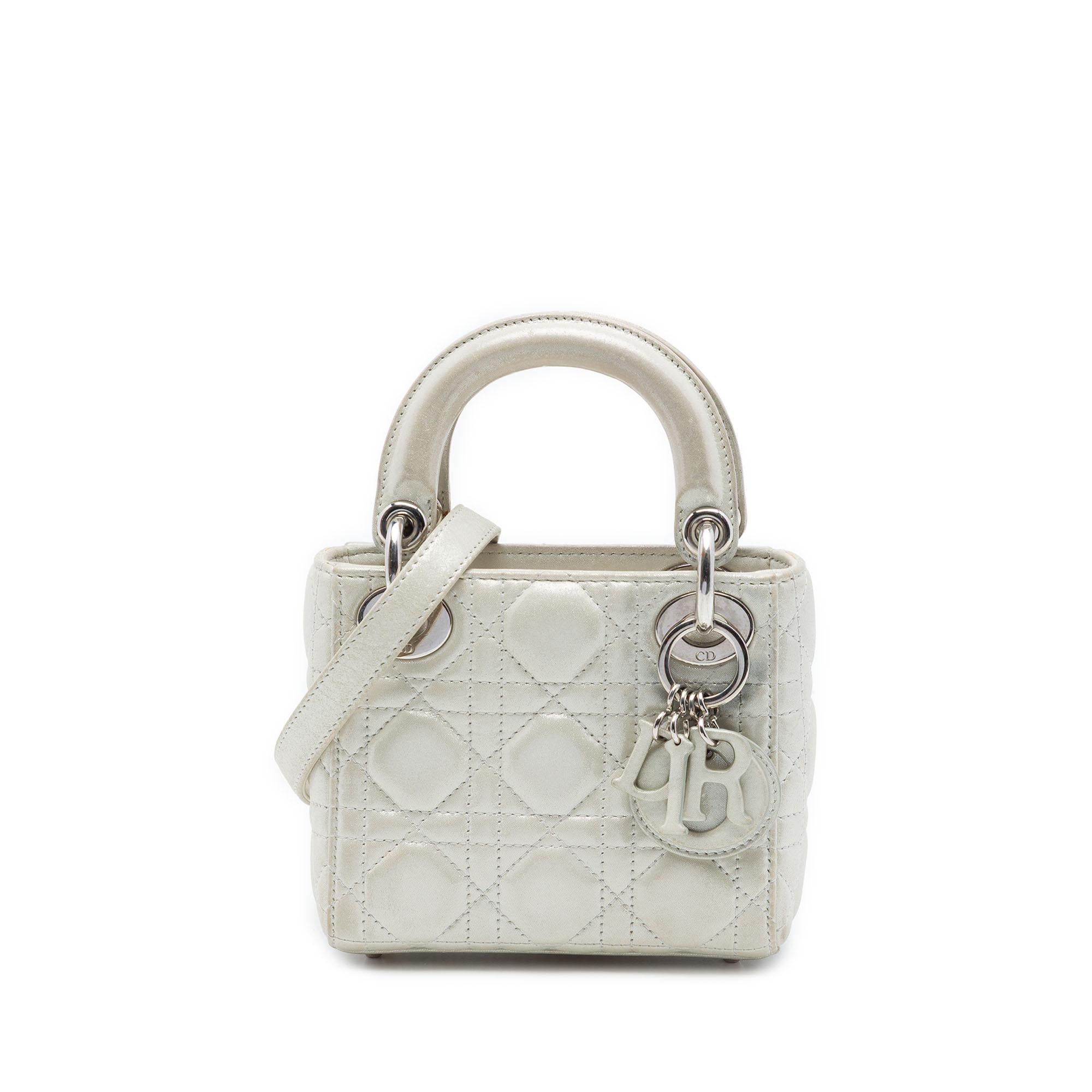 Dior Micro Iridescent Lambskin Cannage Lady Dior