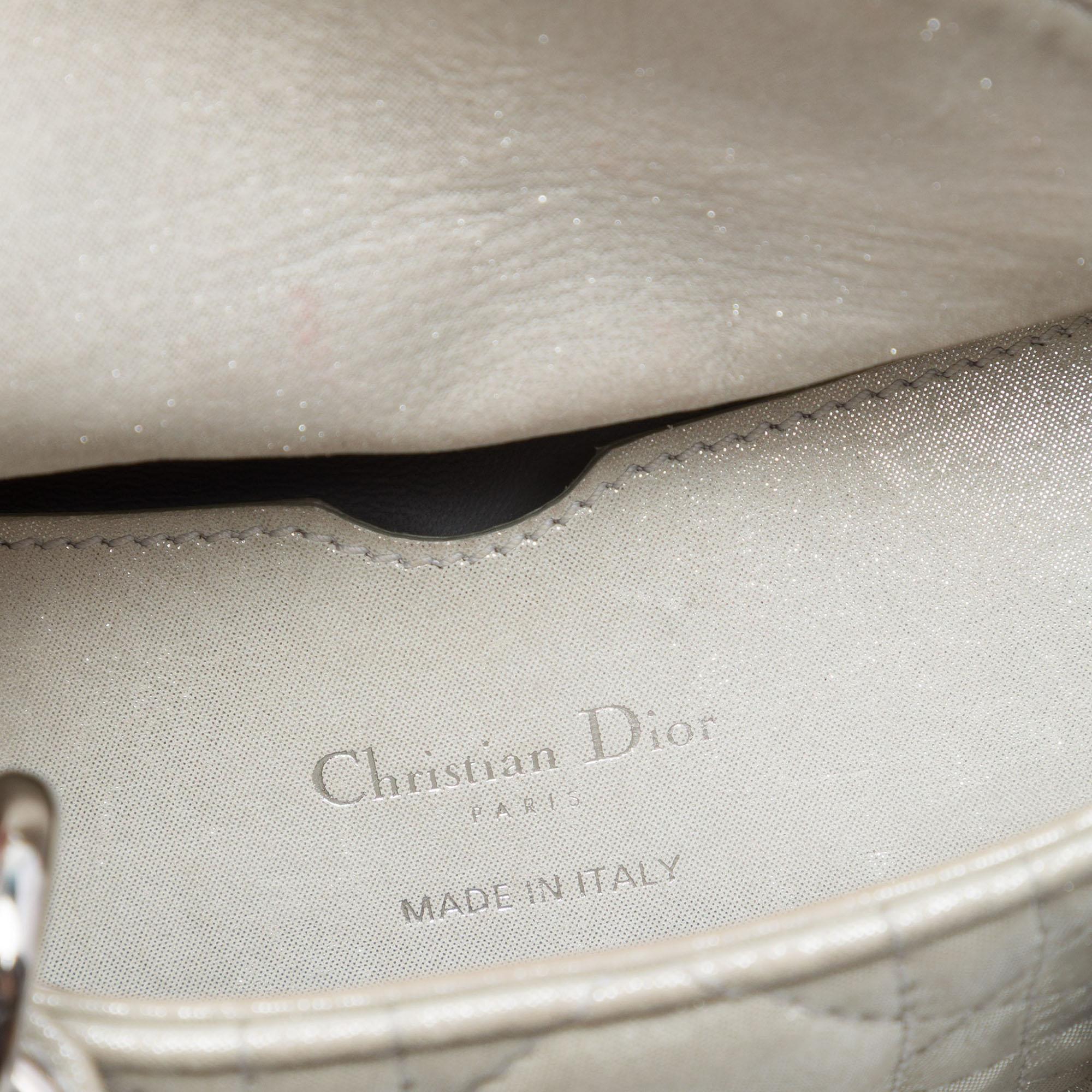 Dior Micro Iridescent Lambskin Cannage Lady Dior