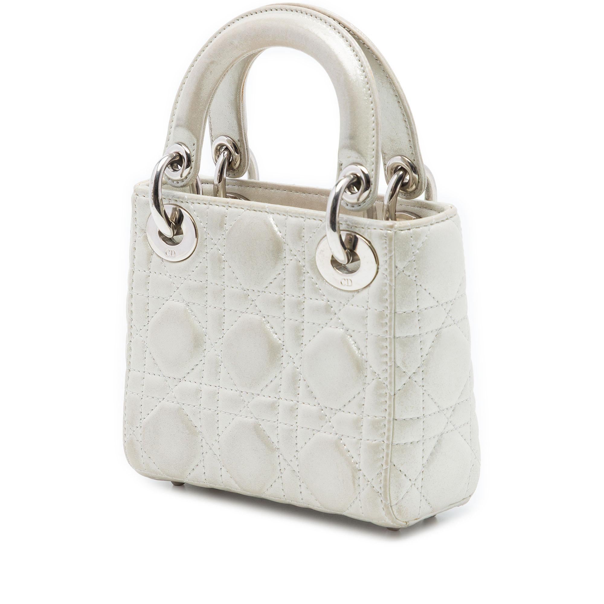 Dior Micro Iridescent Lambskin Cannage Lady Dior