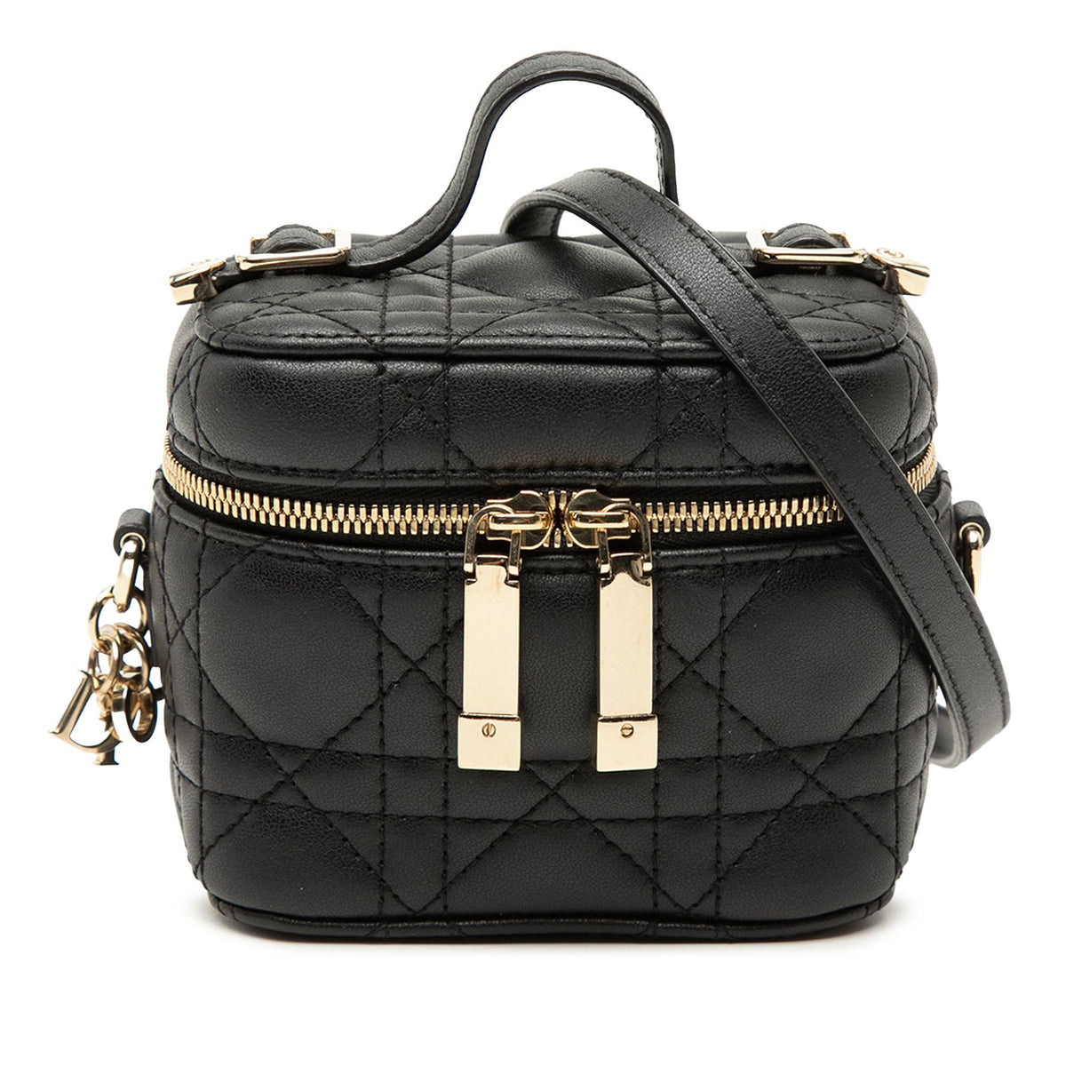 Dior Micro Lambskin Cannage Lady Dior Vanity Case