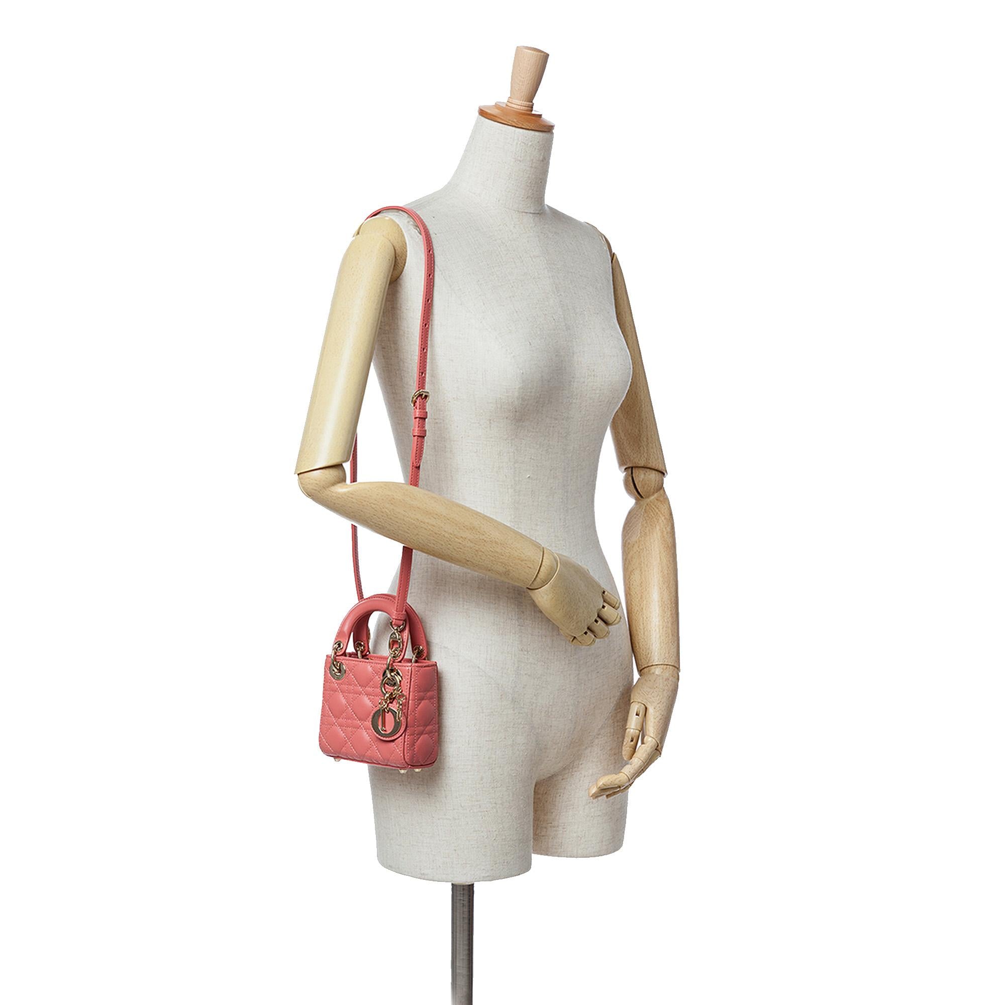Dior Micro Lambskin Cannage Lady Dior